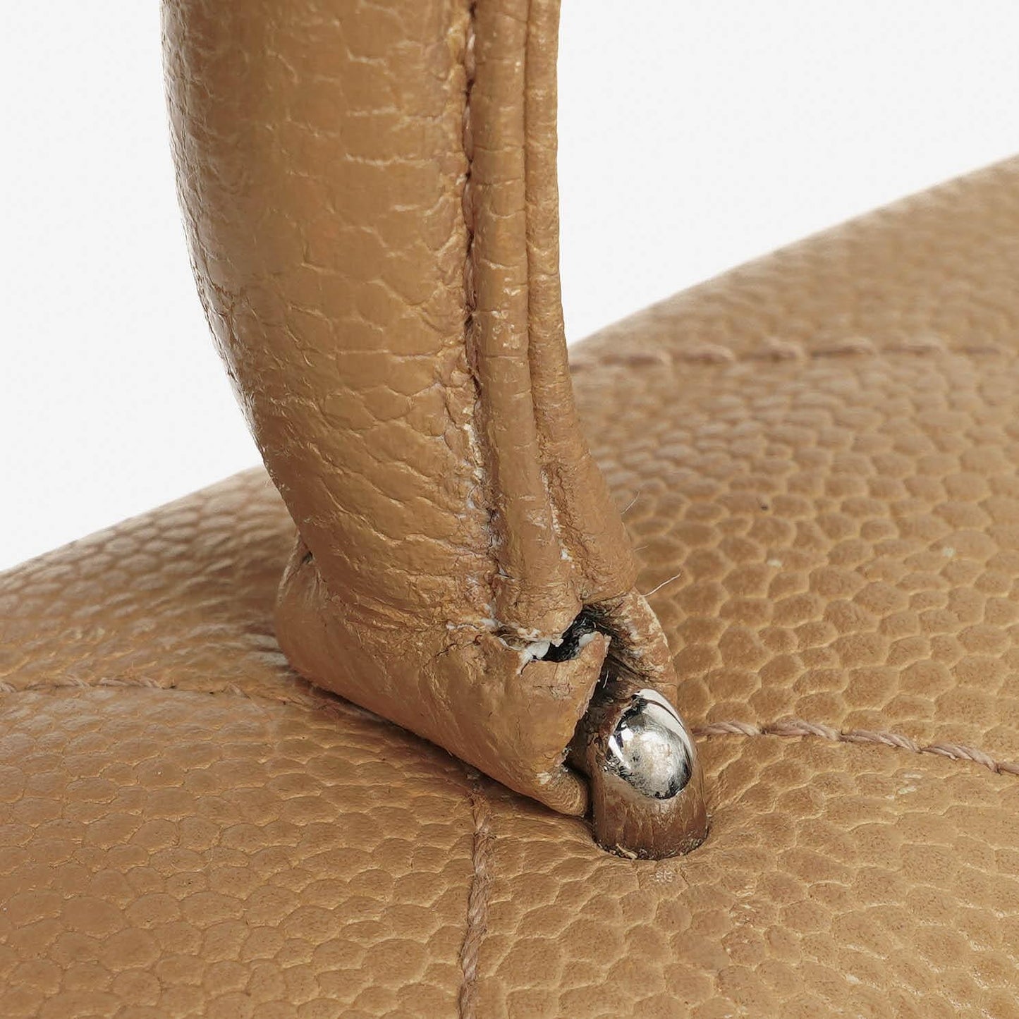 Chanel Beige Caviar Quilted Jumbo Kelly Flap Bag