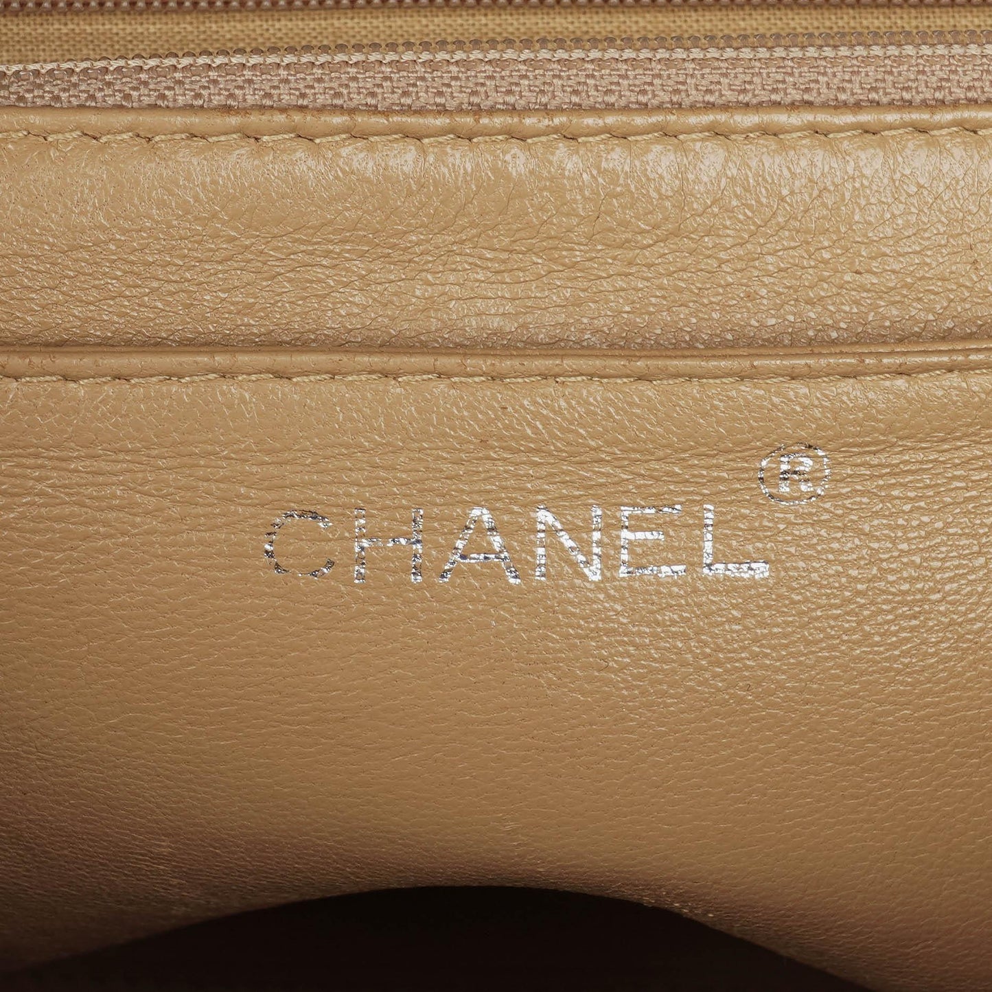 Chanel Beige Caviar Quilted Jumbo Kelly Flap Bag