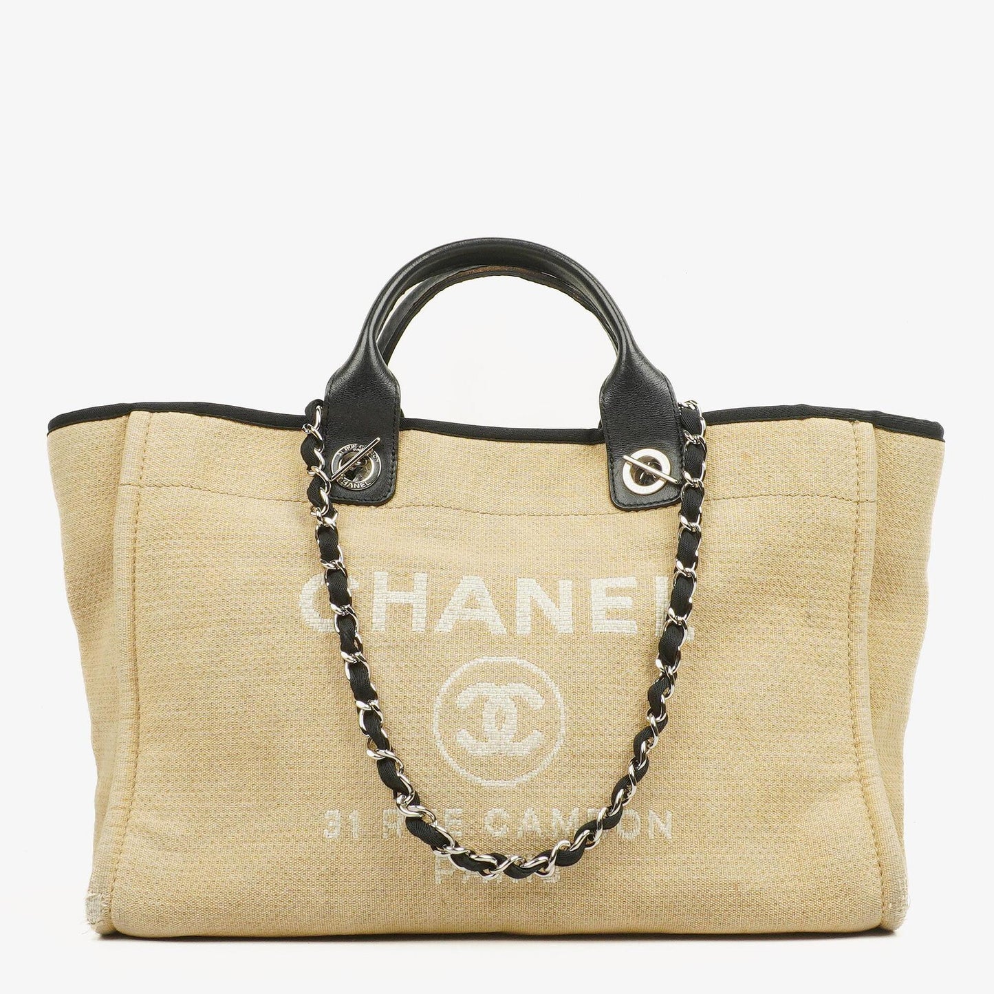 Chanel Beige Deauville Medium Tote Bag