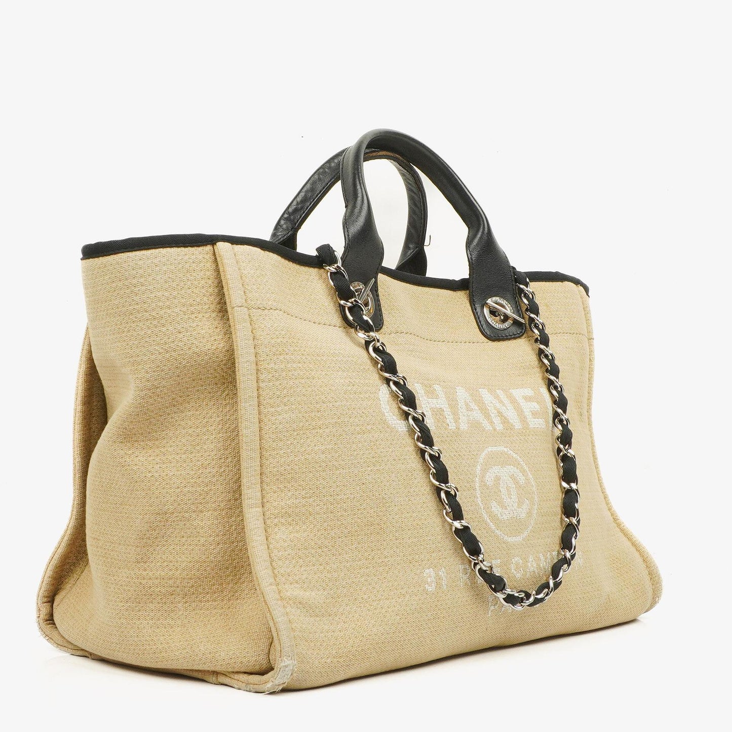 Chanel Beige Deauville Medium Tote Bag