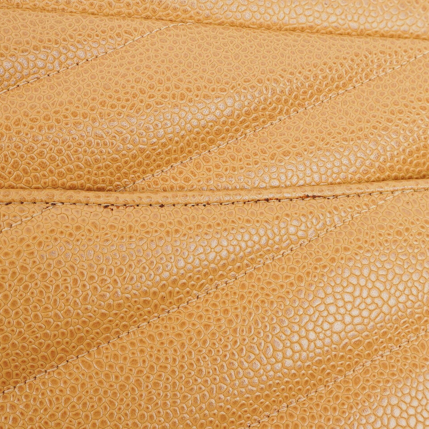 Chanel Beige Jumbo Caviar Diagonal Pocket Camera Bag