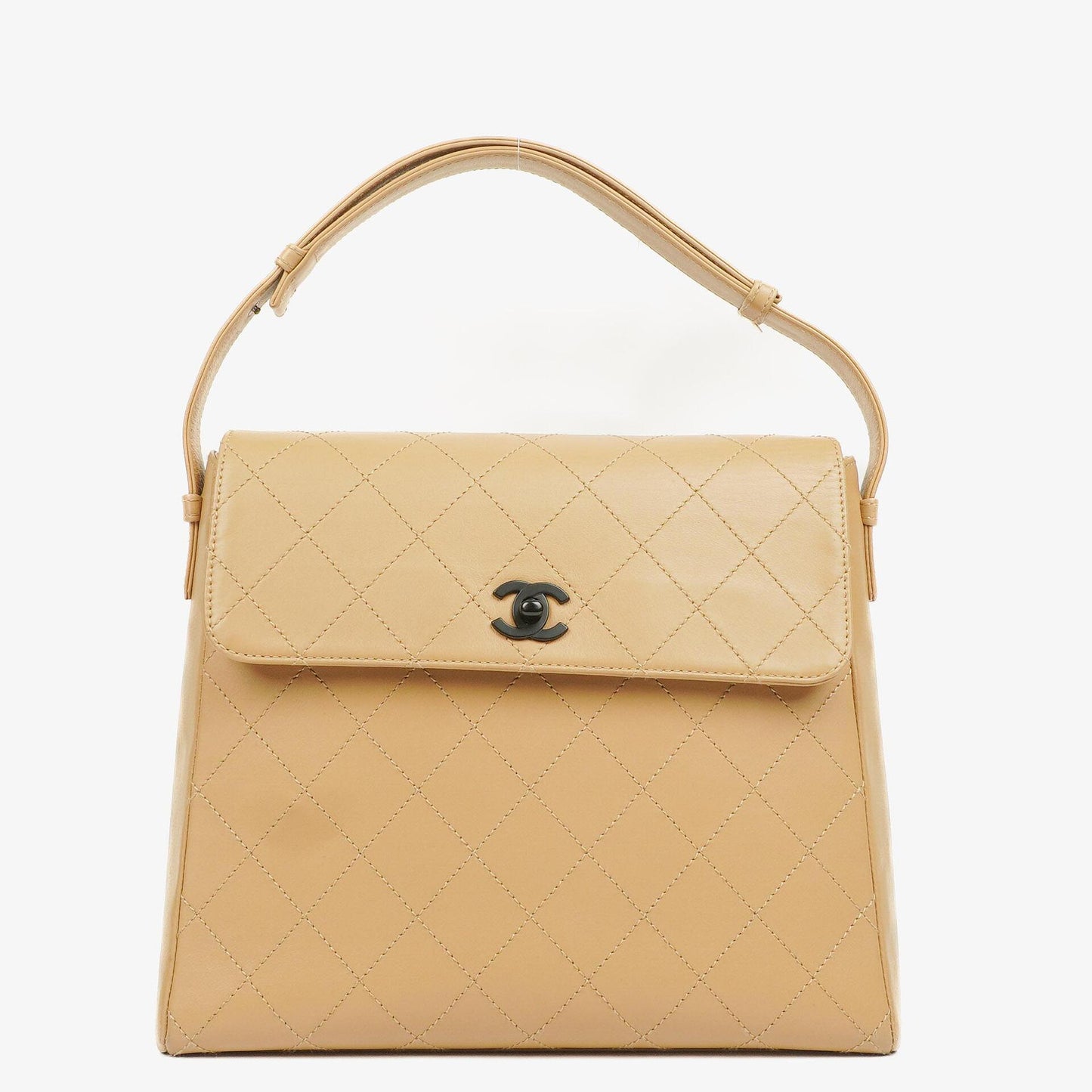 Chanel Beige Lambskin Straight Flap Bag, 1997-1999