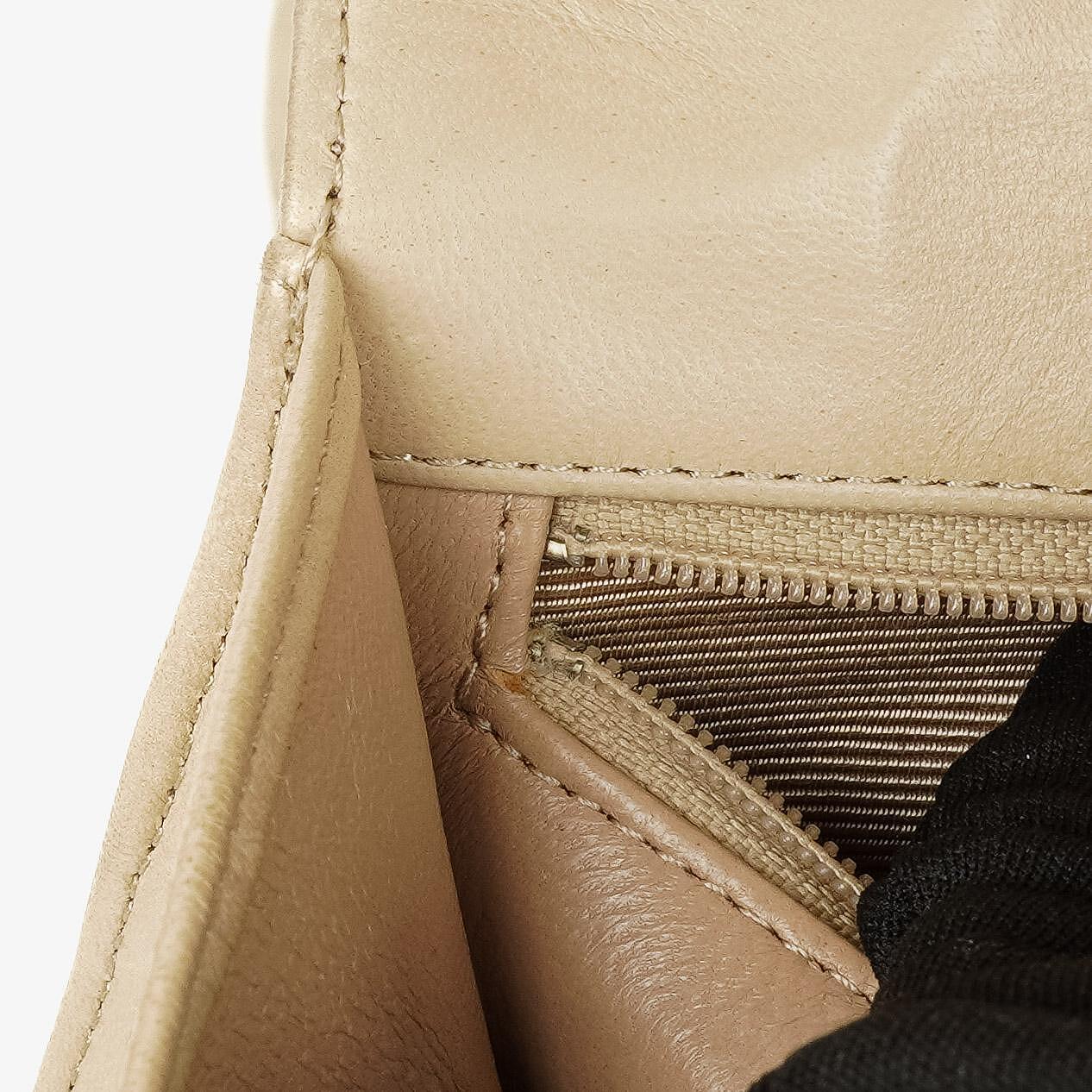 Chanel Beige Quilted Lambskin Flap Crossbody Bag