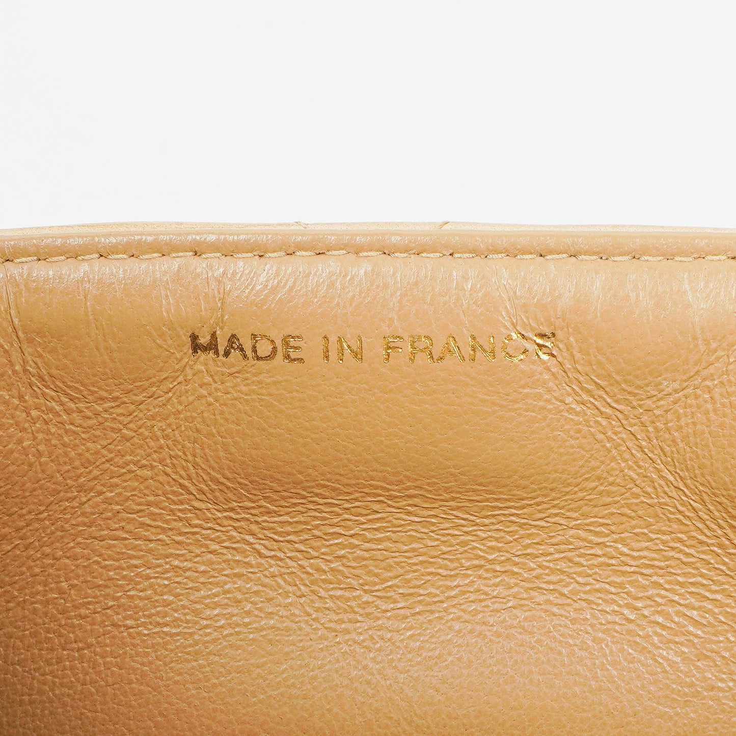 Chanel Beige Quilted Lambskin Small Single Flap Bag With 24K Gold-Plated Hardware