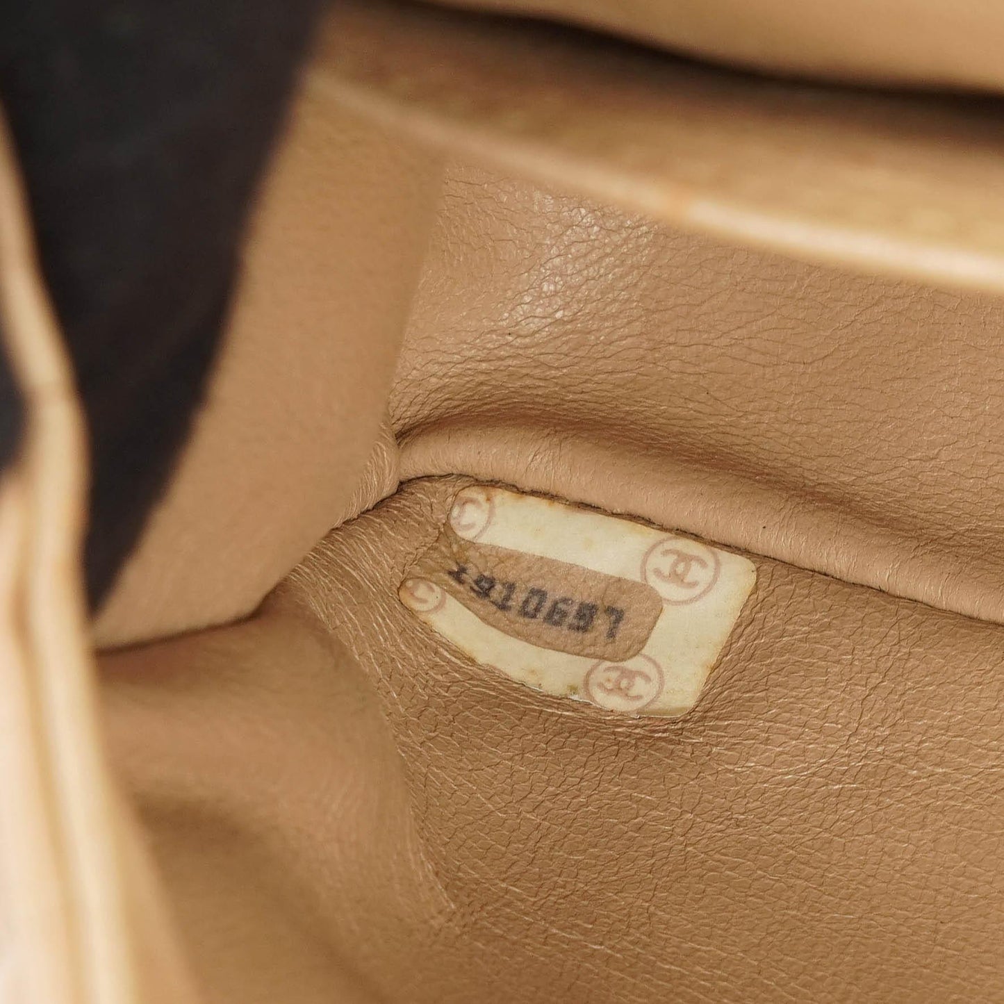 Chanel Beige Vertical Quilted Single Flap bag with 24k Gold-Plated Hardware