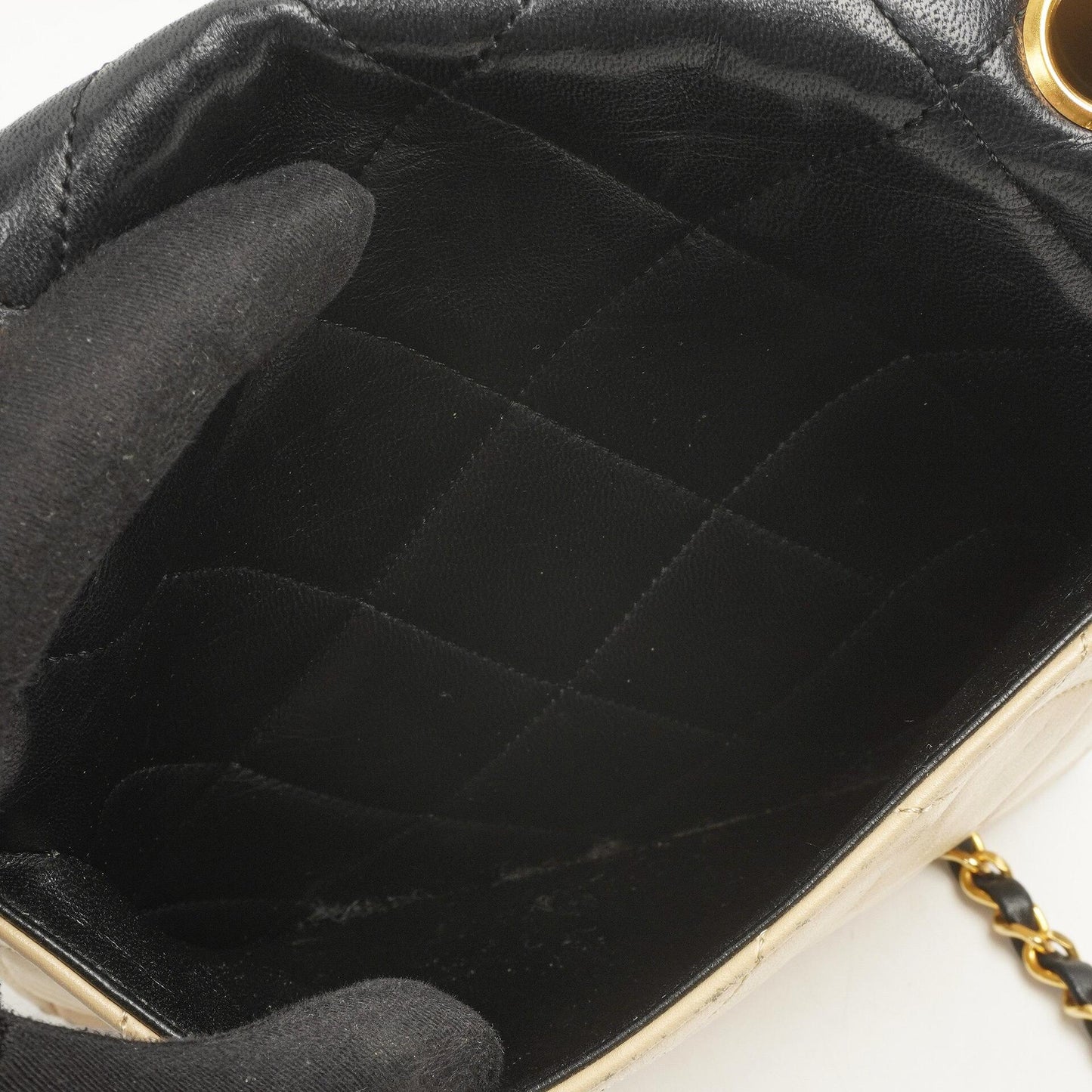 Chanel Bi-Color Quilted Lambskin Envelope Flap Bag With 24K Gold-Plated Hardware