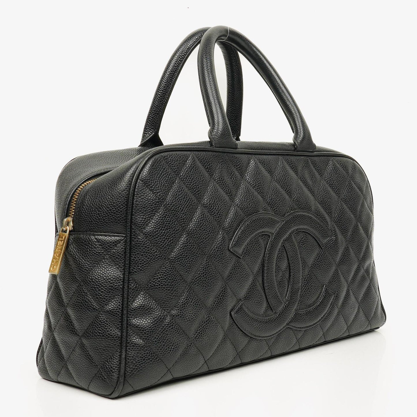 Chanel Black Caviar Boston Bag