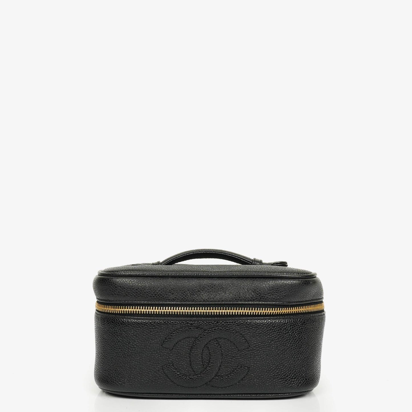 Chanel Black Caviar Leather Vanity Case