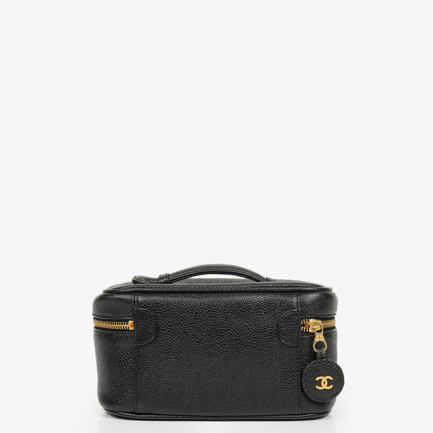 Chanel Black Caviar Leather Vanity Case