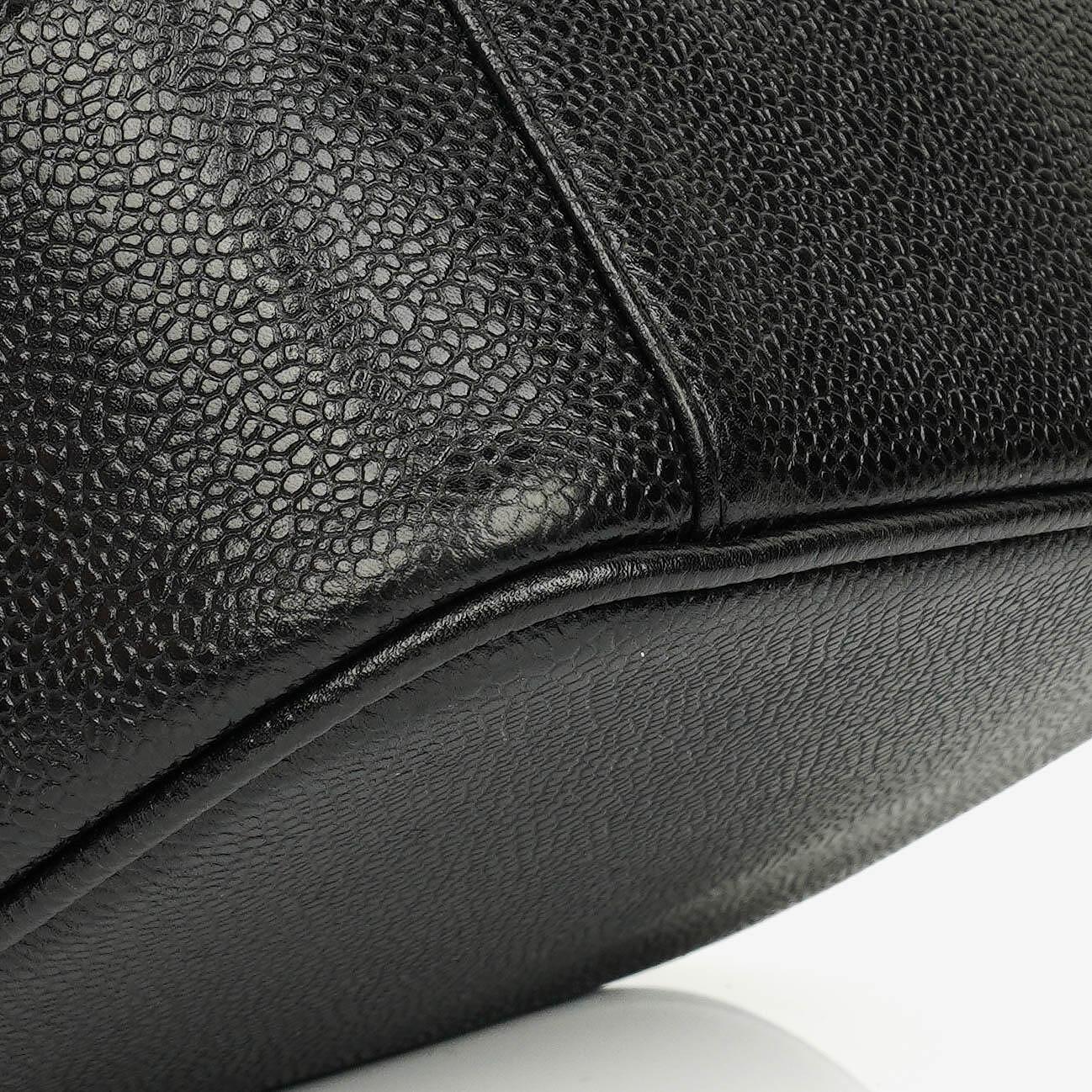 Chanel Black Caviar Leather Vanity Case