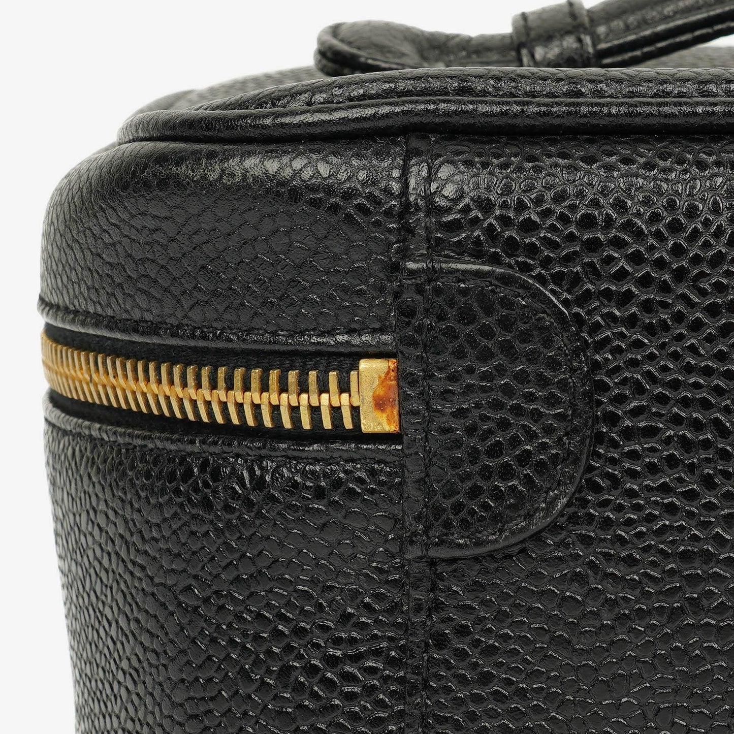 Chanel Black Caviar Leather Vanity Case