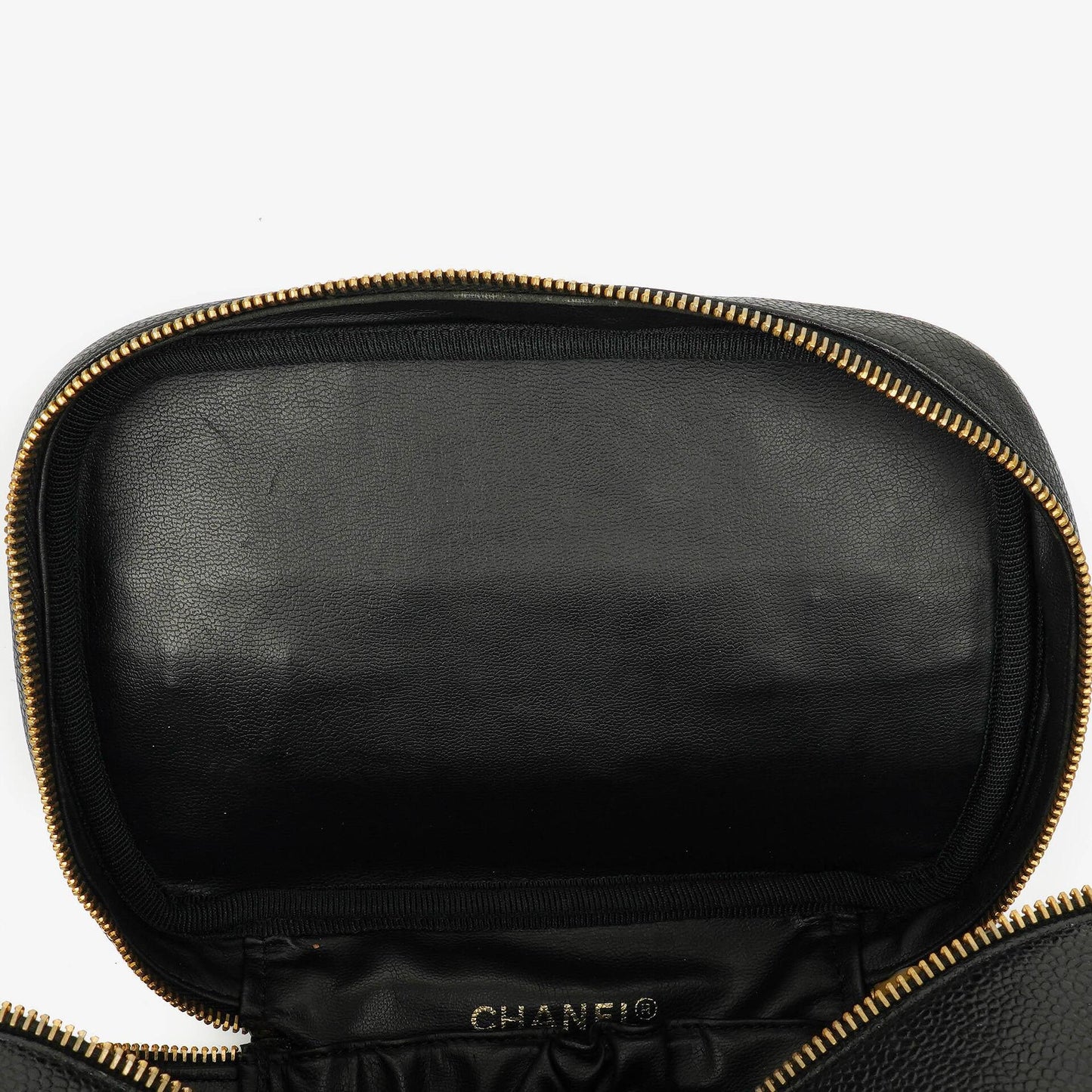 Chanel Black Caviar Leather Vanity Case