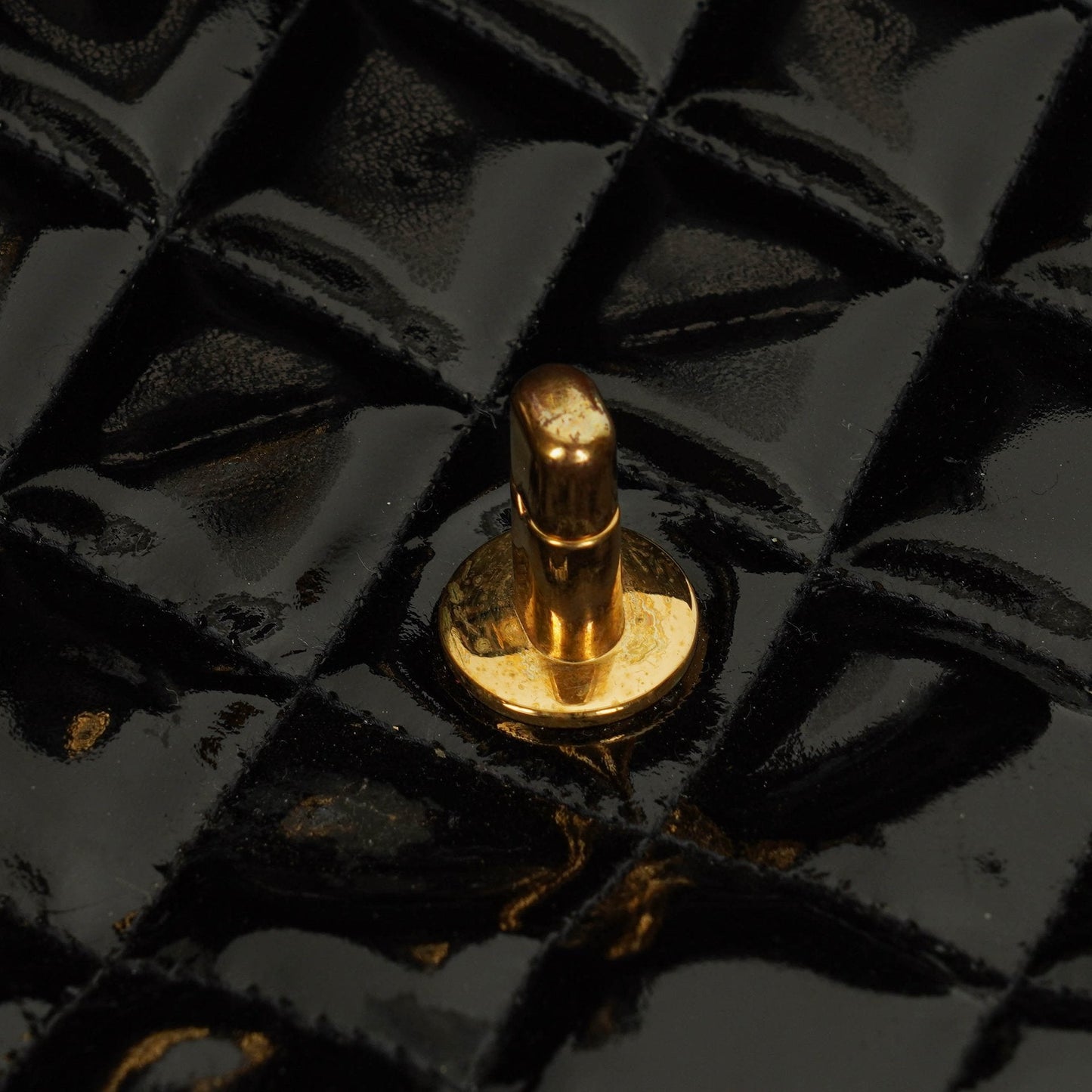 Chanel Black Double-Sided Flap Bag In Quilted Patent Leather