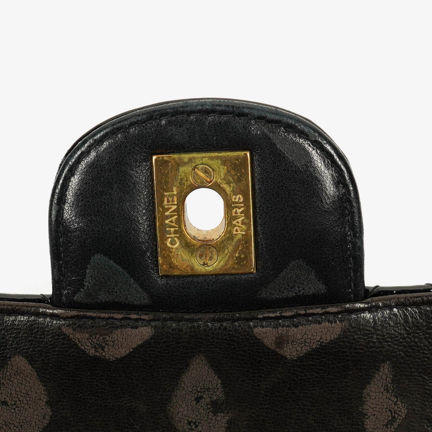 Chanel Black Double-Sided Flap Bag In Quilted Patent Leather
