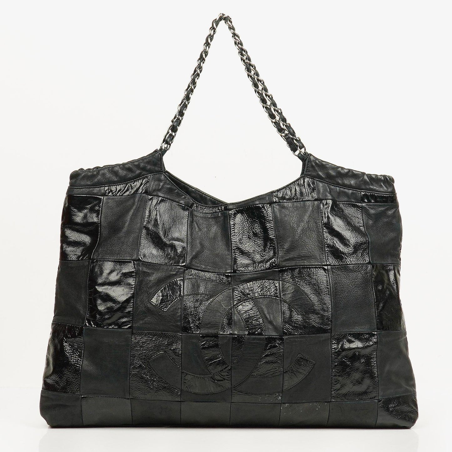 Chanel Black Leather Brooklyn Ligne Patchwork Large Cabas Tote Bag