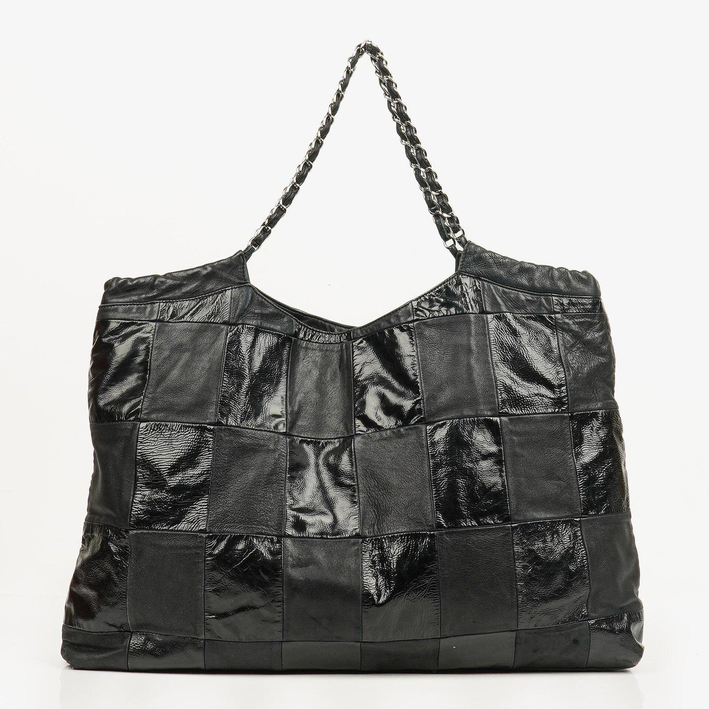 Chanel Black Leather Brooklyn Ligne Patchwork Large Cabas Tote Bag