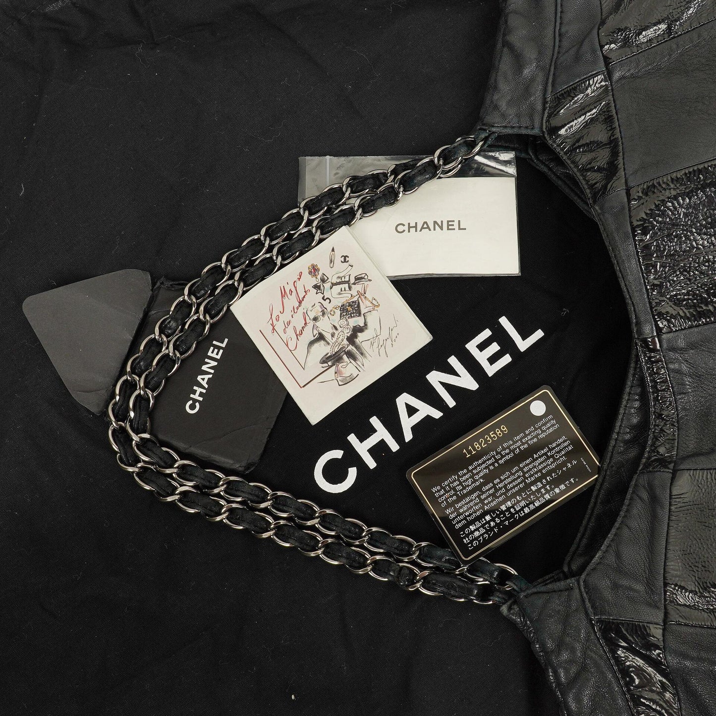 Chanel Black Leather Brooklyn Ligne Patchwork Large Cabas Tote Bag