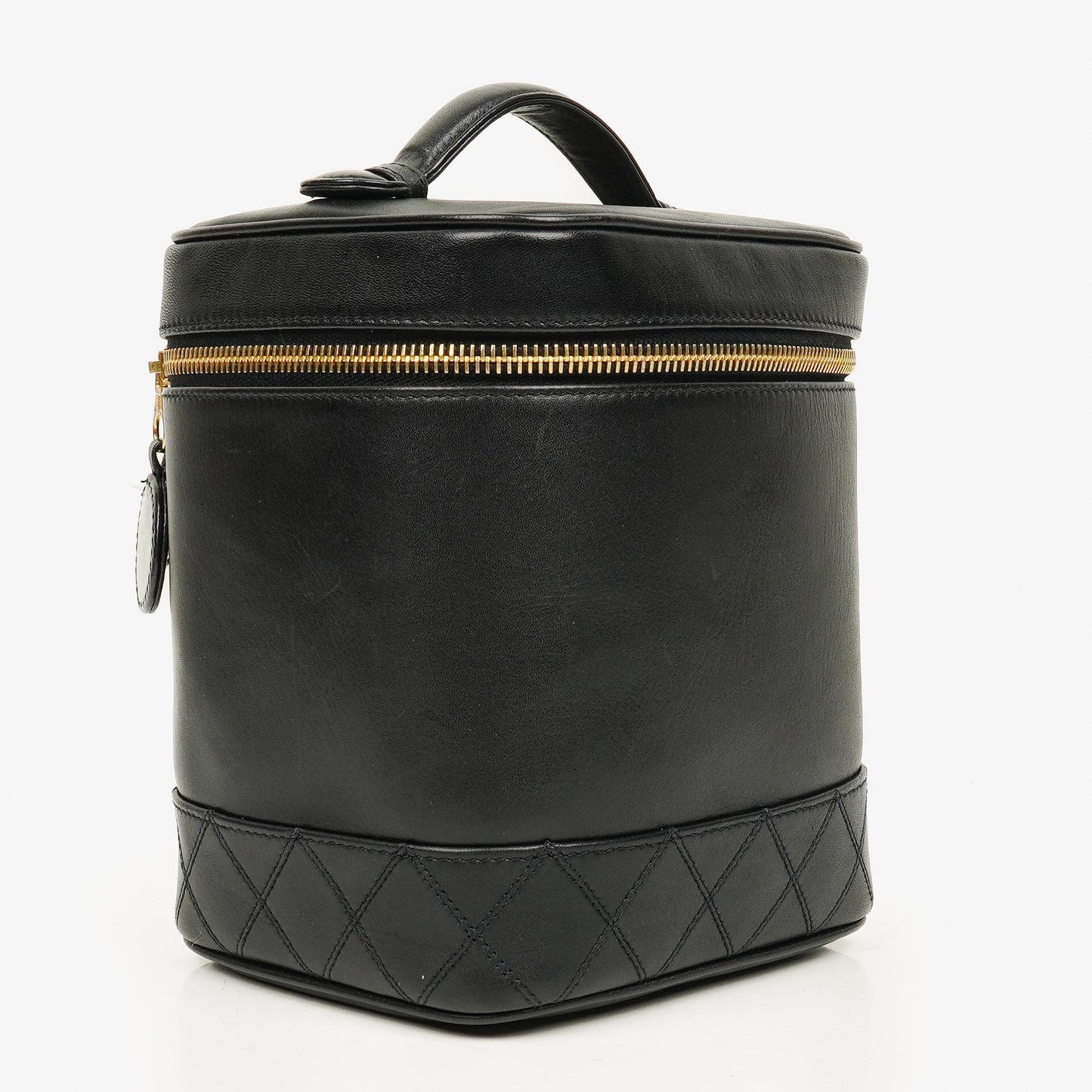 Chanel Black Leather Vanity Case