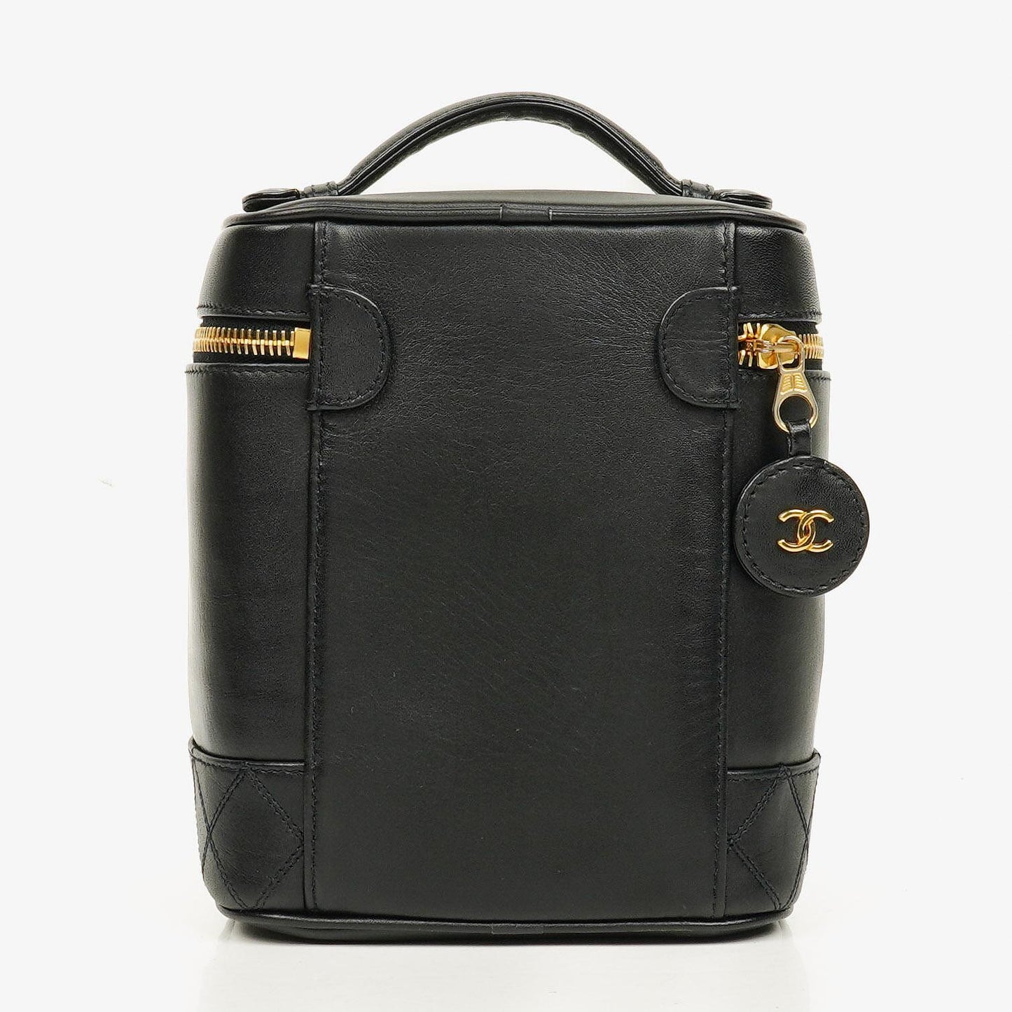 Chanel Black Leather Vanity Case