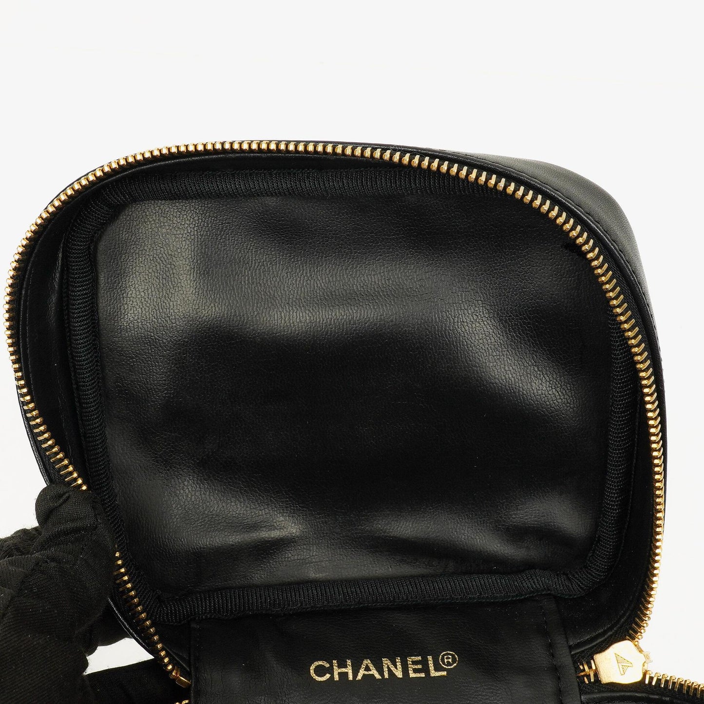 Chanel Black Leather Vanity Case