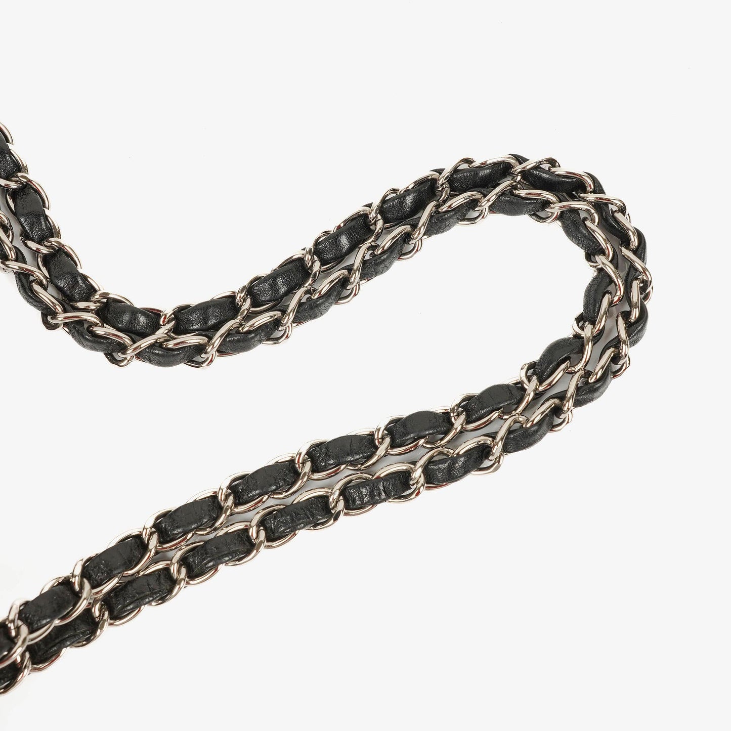 Chanel Black Lipstick Print Satin Flap Bag With Silver-Tone Hardware