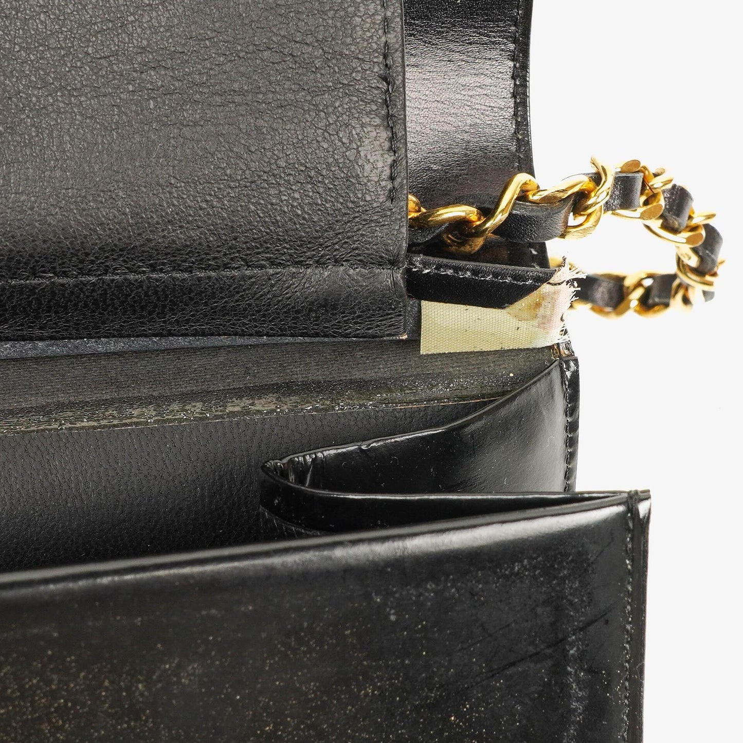 Chanel Black Patent Leather Full Flap With 24k Gold Plated Hardware