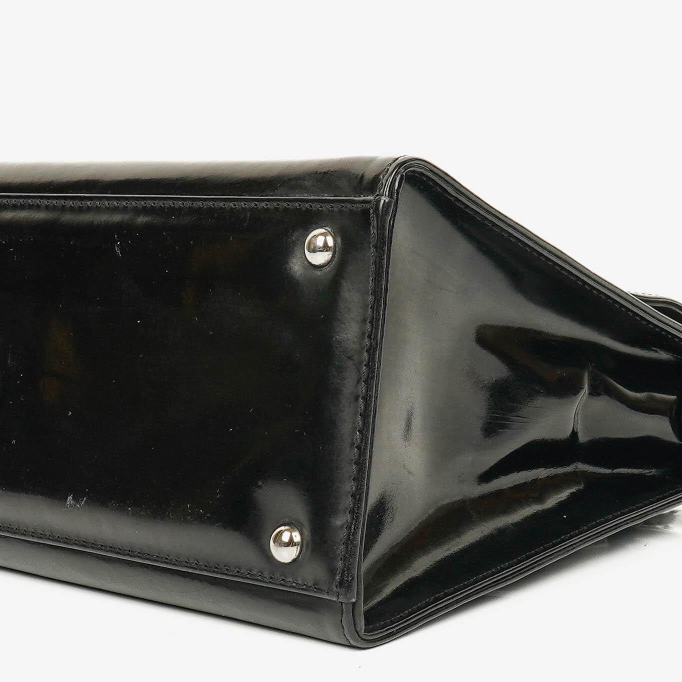 Chanel Black Patent Leather Shoulder Bag