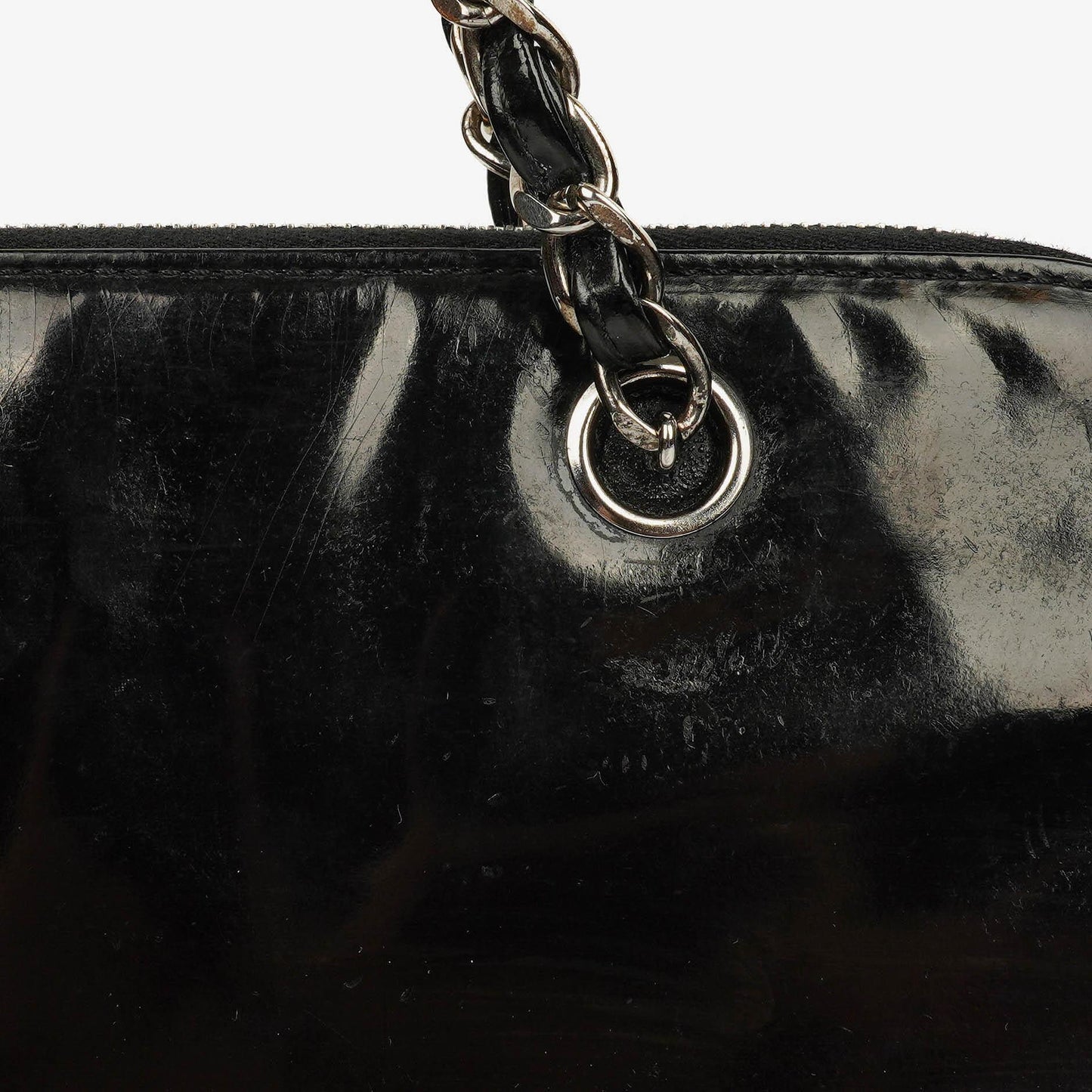 Chanel Black Patent Leather Shoulder Bag