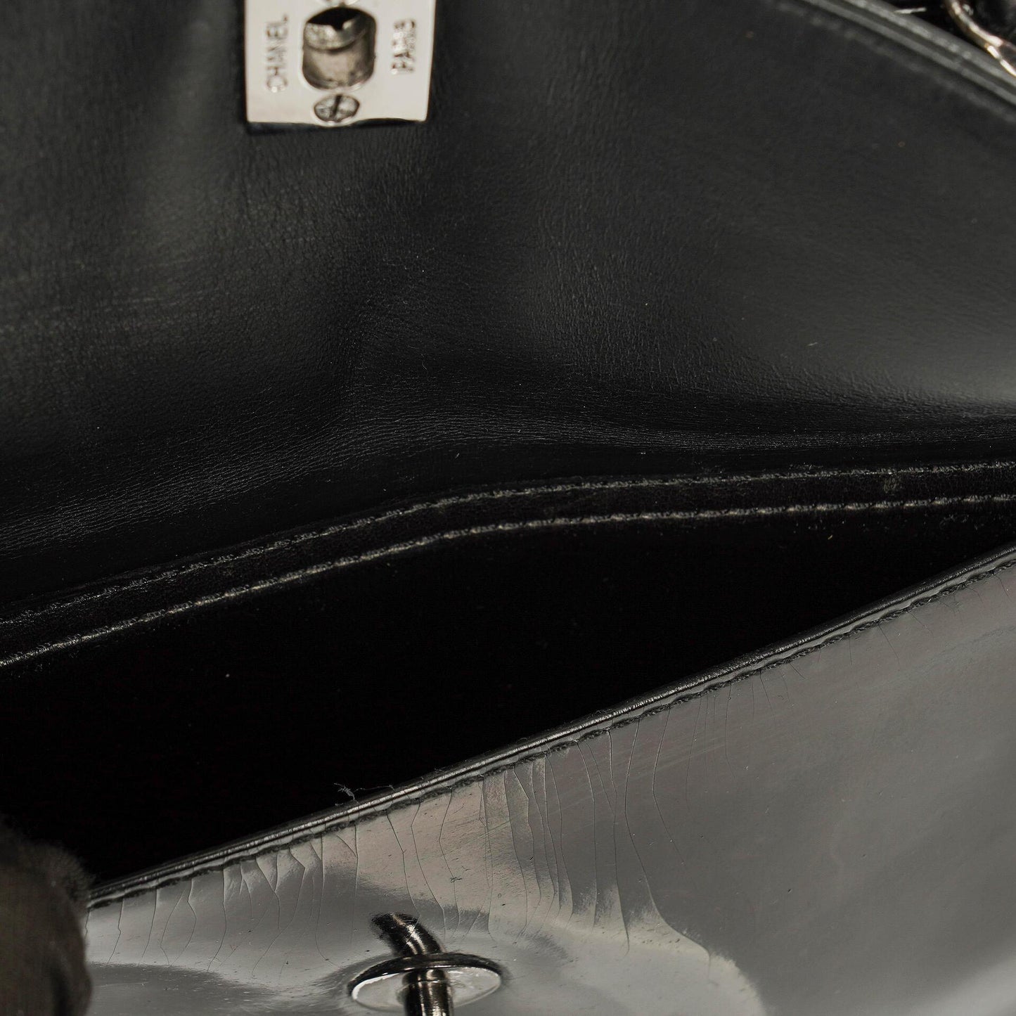 Chanel Black Patent Leather Shoulder Bag