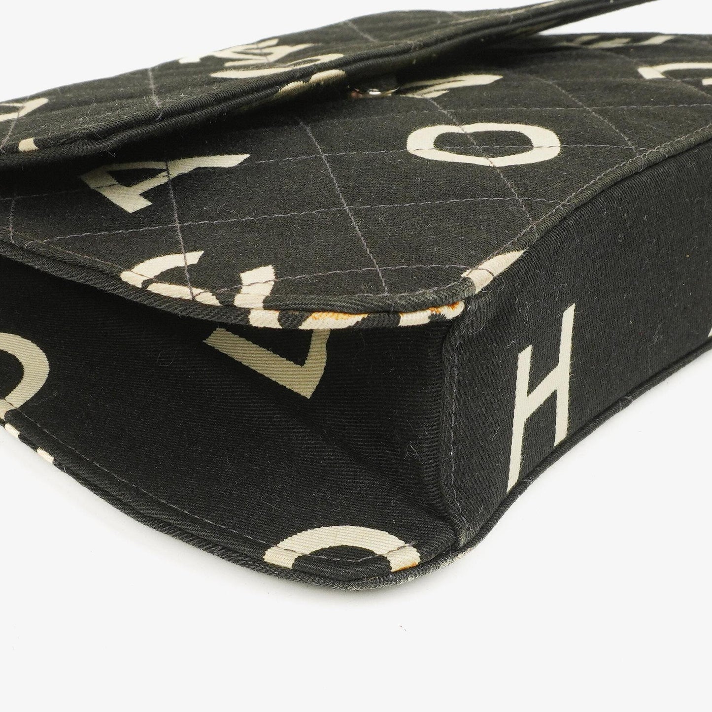 Chanel Black Quilted Canvas Coco ID Chain Bag