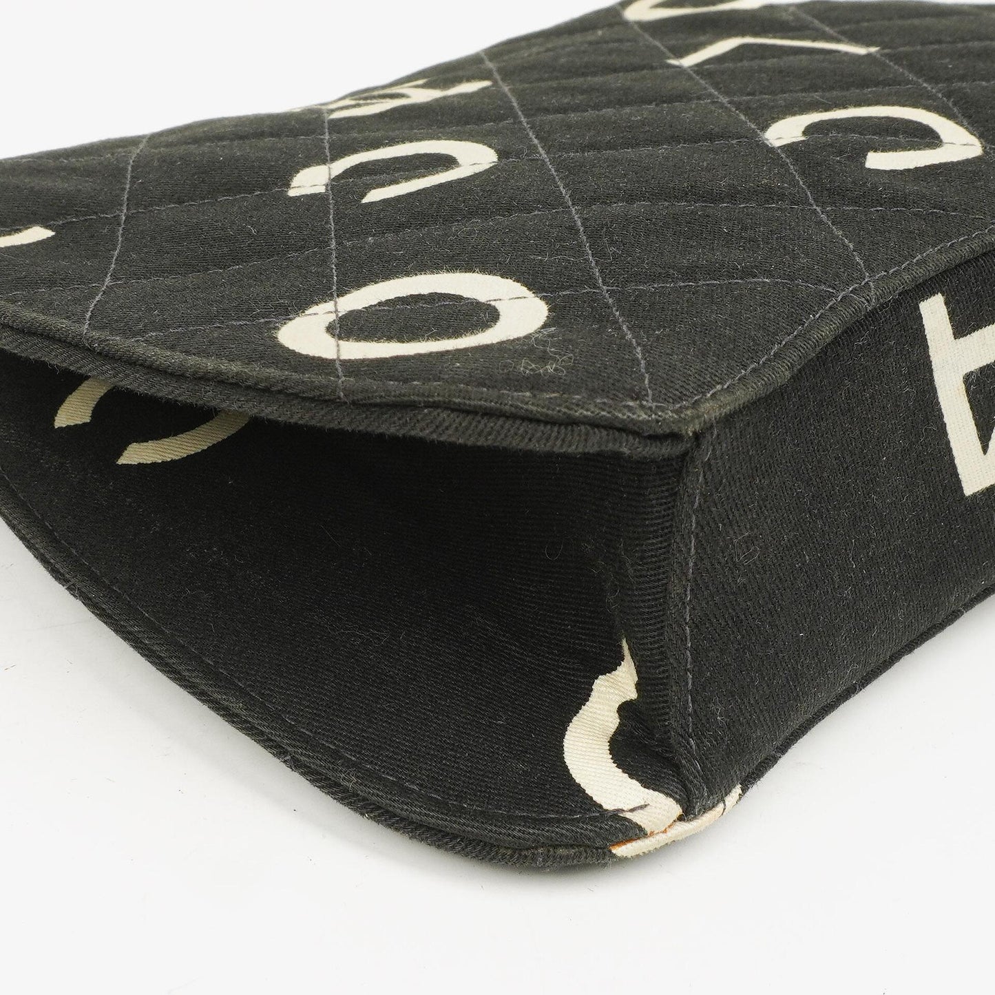 Chanel Black Quilted Canvas Coco ID Chain Bag
