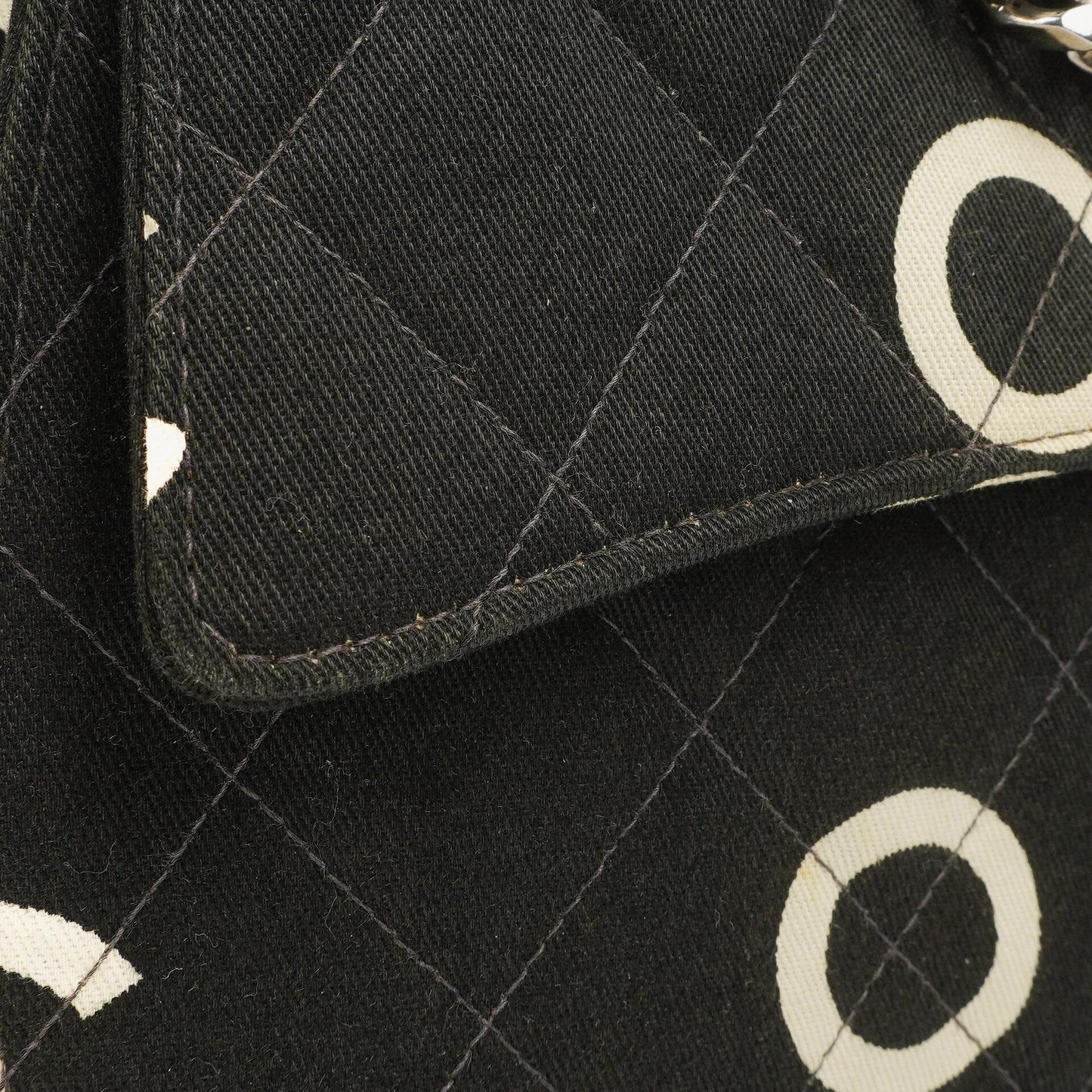 Chanel Black Quilted Canvas Coco ID Chain Bag