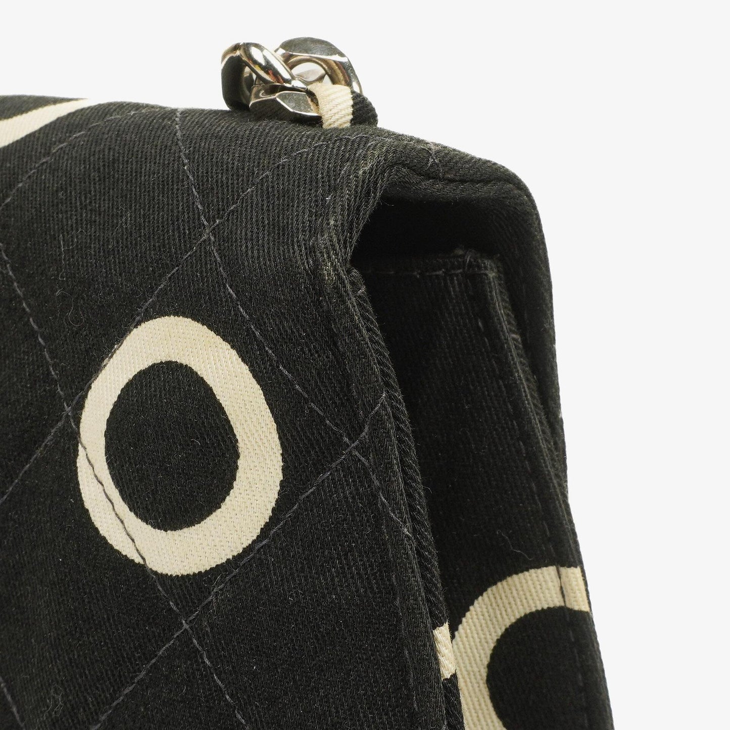 Chanel Black Quilted Canvas Coco ID Chain Bag