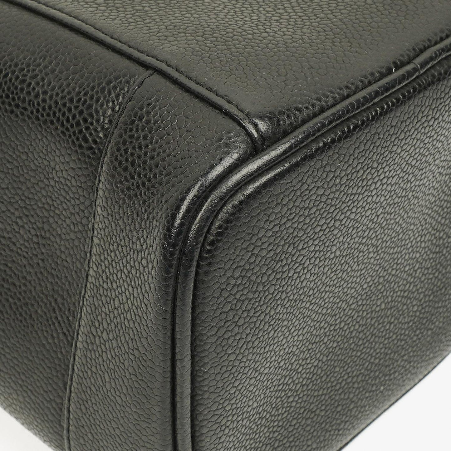 Chanel Black Quilted Caviar Leather Vanity Case