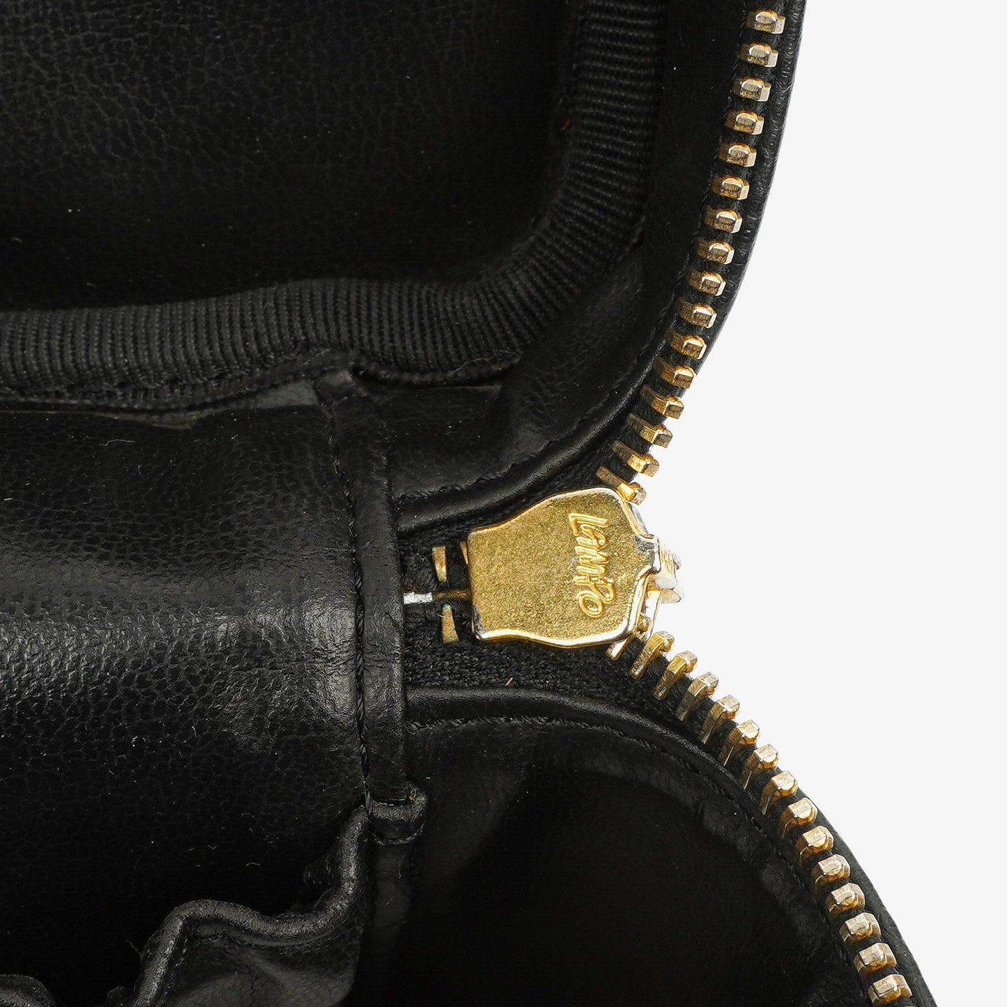 Chanel Black Quilted Caviar Leather Vanity Case