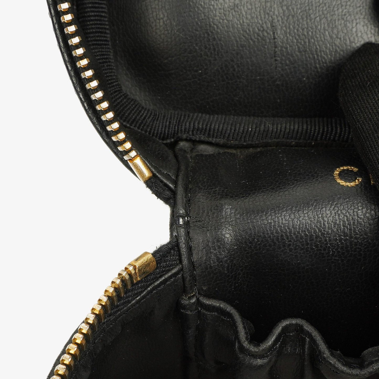 Chanel Black Quilted Caviar Leather Vanity Case