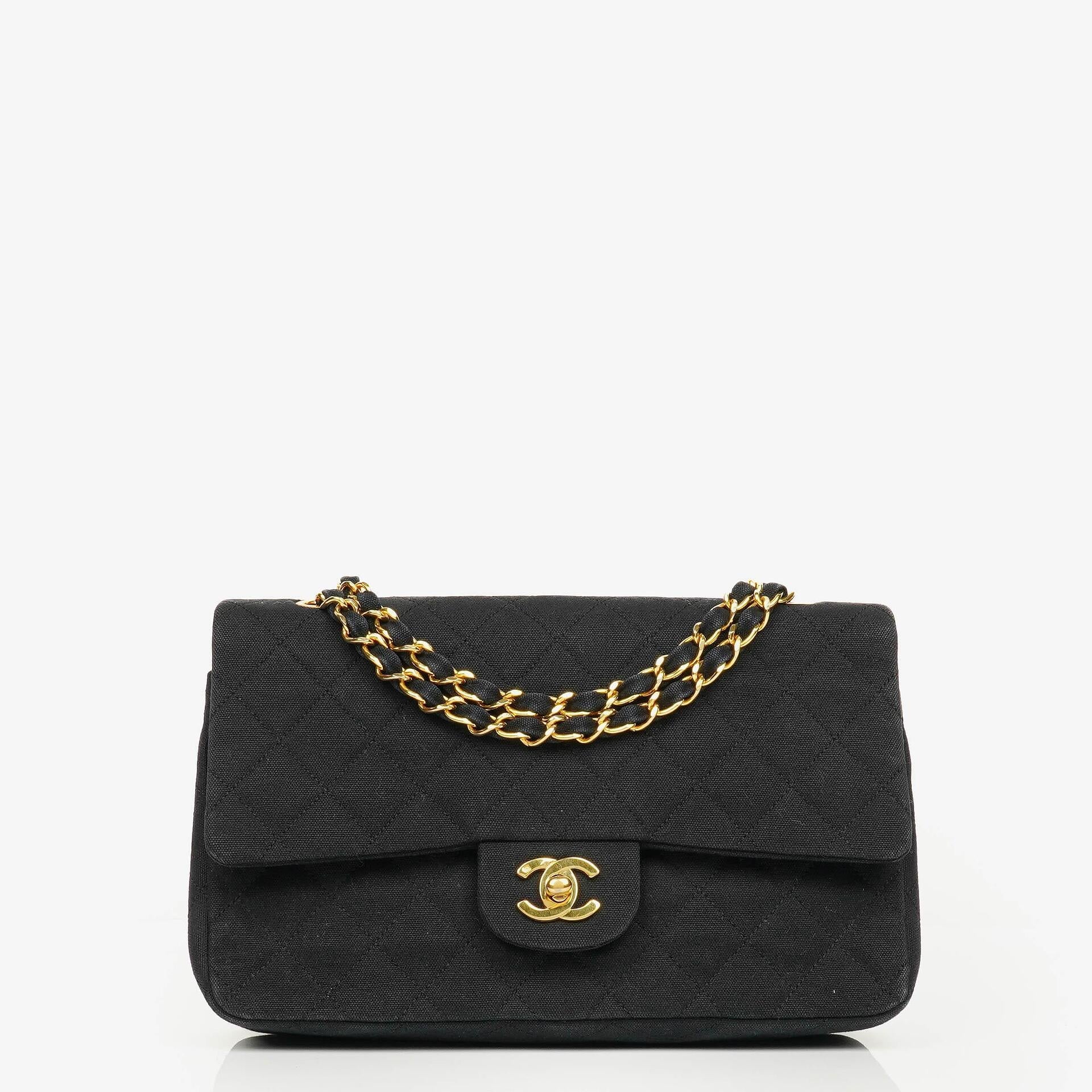 Chanel Black Quilted Double Flap Bag