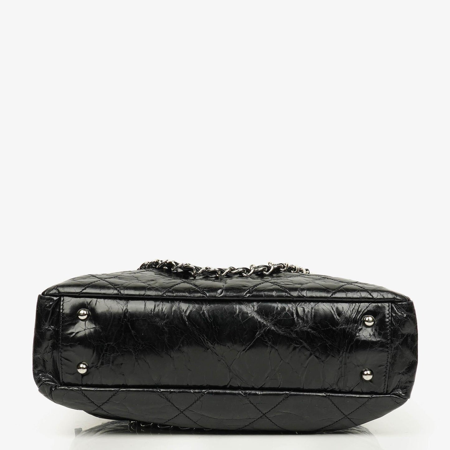 Chanel Black Quilted Glazed Calfskin Leather and Tweed Portobello Tote Bag