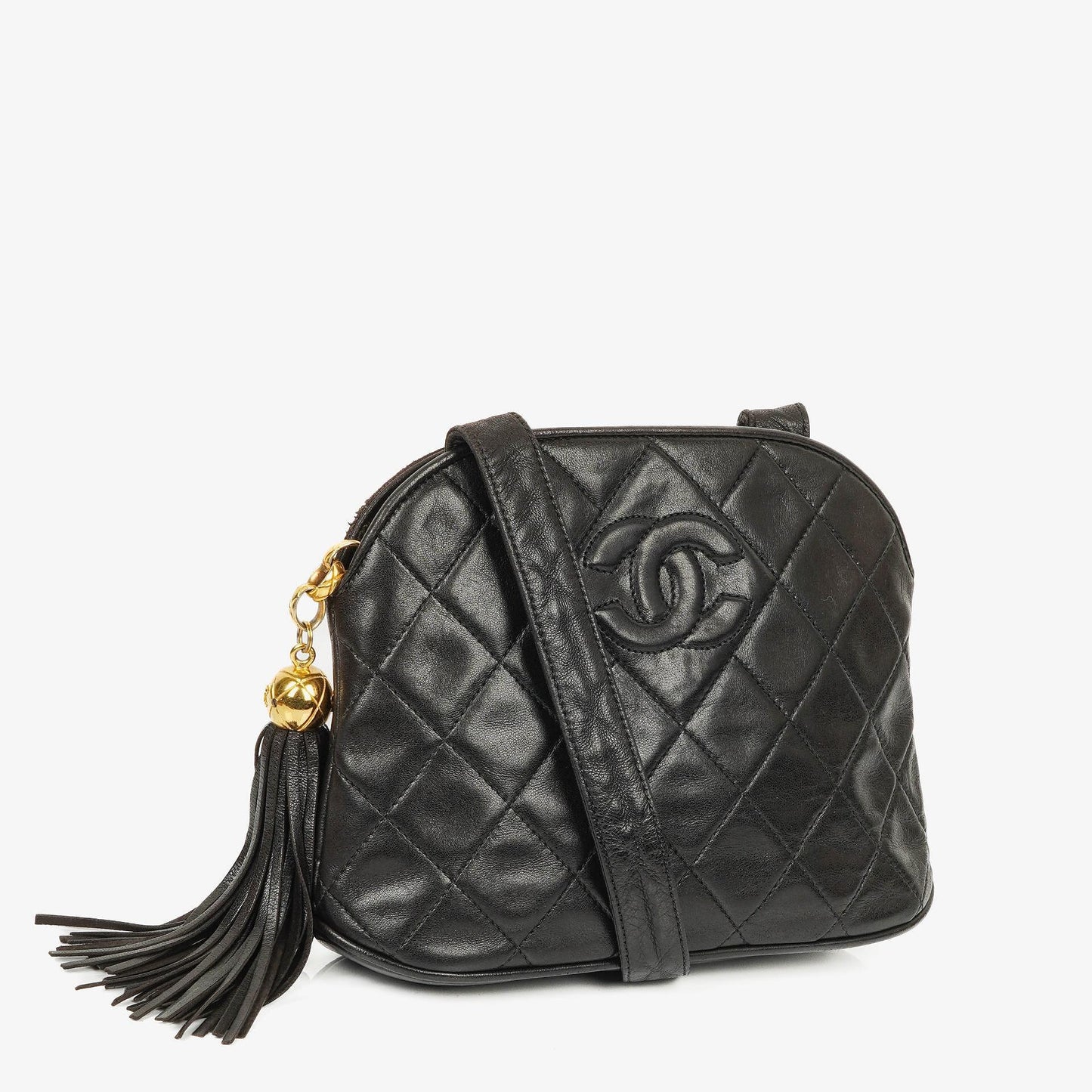 Chanel Black Quilted Lambskin Crossbody Bag