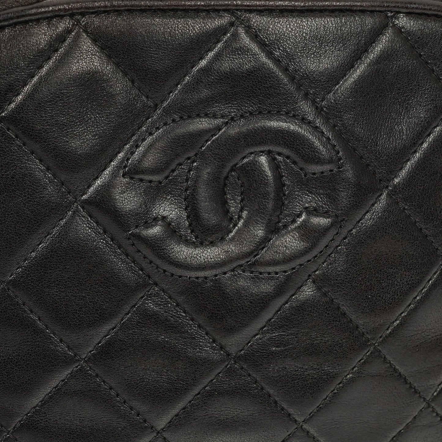 Chanel Black Quilted Lambskin Crossbody Bag