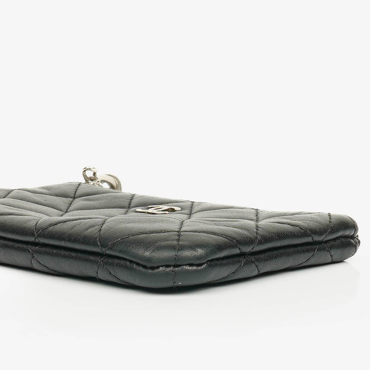 Chanel Black Quilted Lambskin Small Cosmo Cosmetic Case