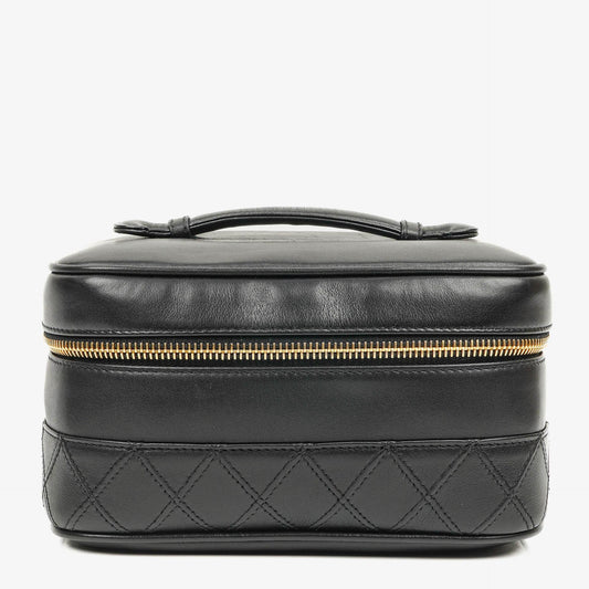 Chanel Black Quilted Lambskin Timeless Cosmetic Case