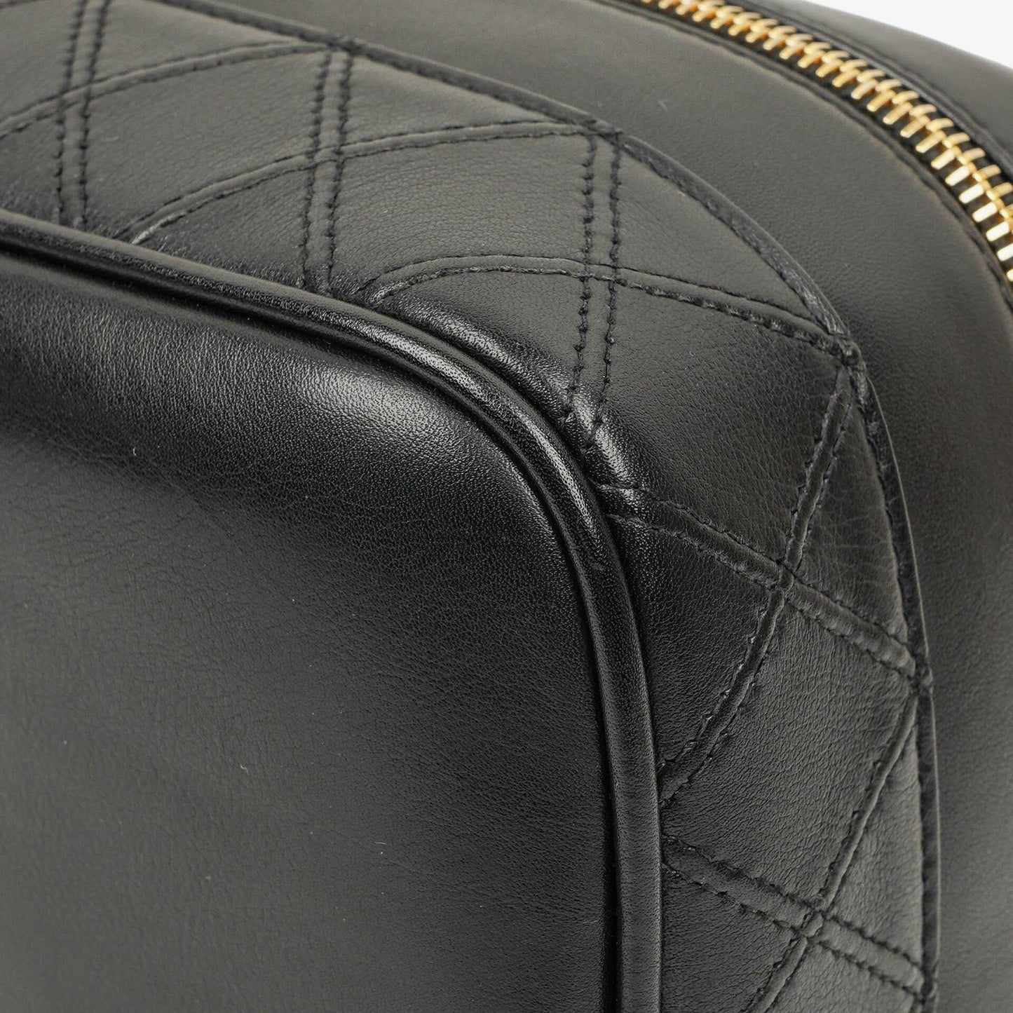 Chanel Black Quilted Lambskin Timeless Cosmetic Case
