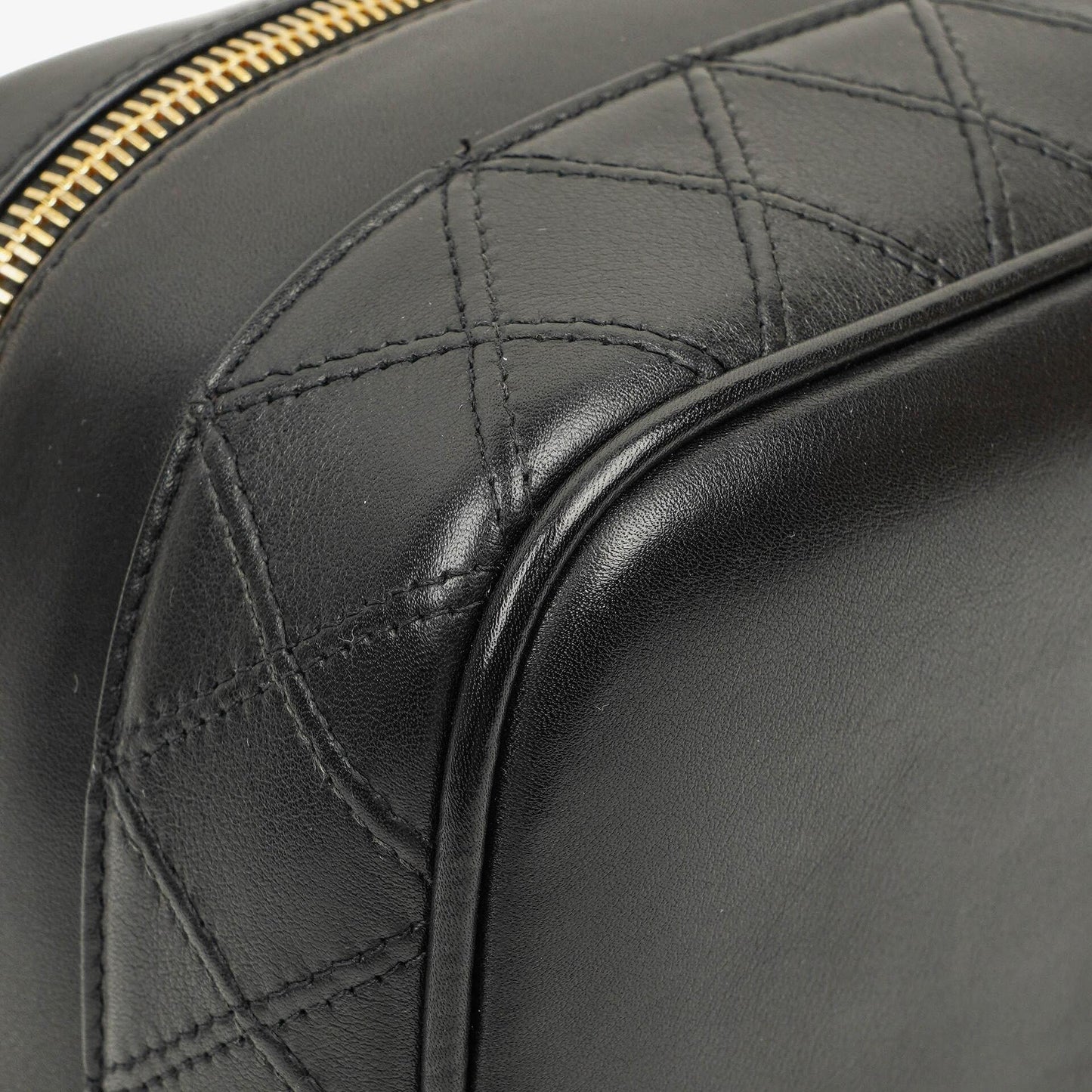 Chanel Black Quilted Lambskin Timeless Cosmetic Case