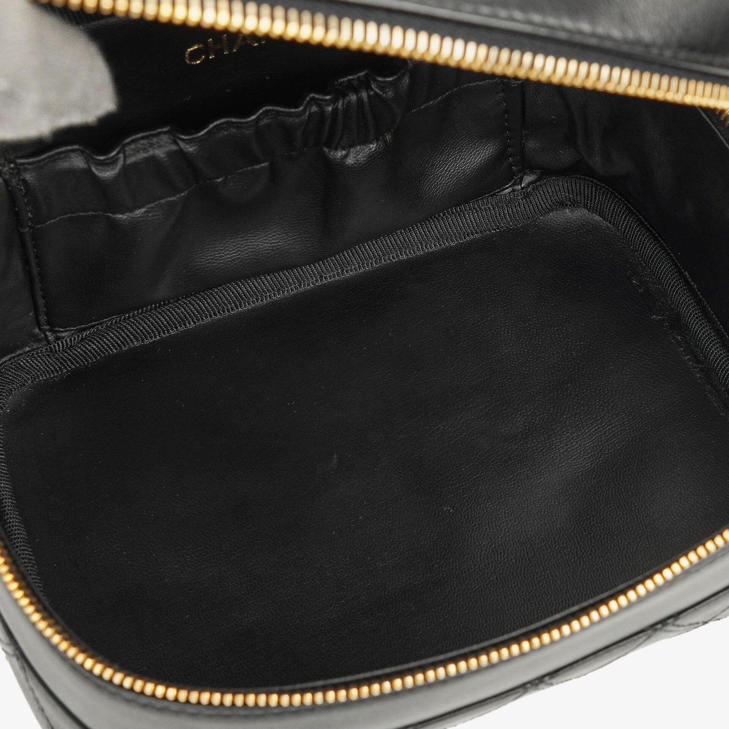 Chanel Black Quilted Lambskin Timeless Cosmetic Case