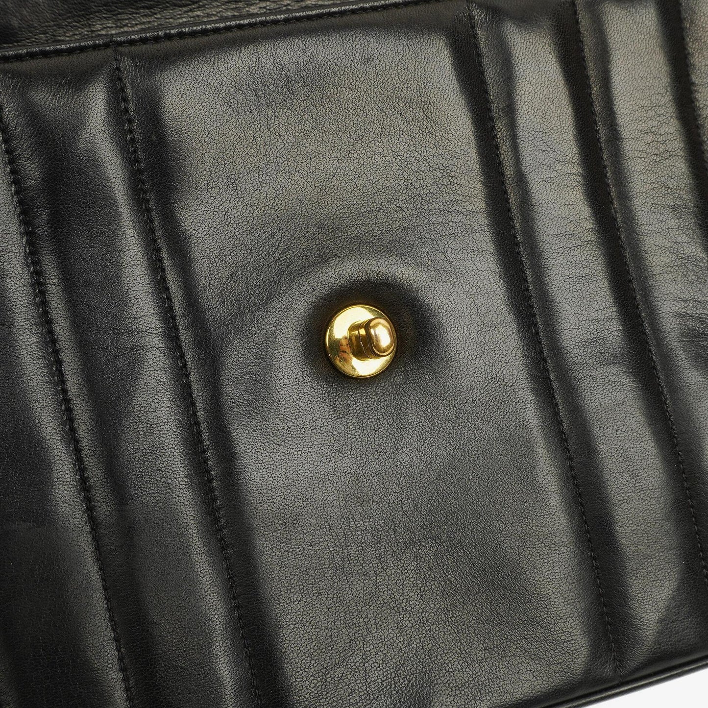 Chanel Kelly Black Vertical Quilted Lambskin Flap Bag With 24K Gold-Plated Hardware