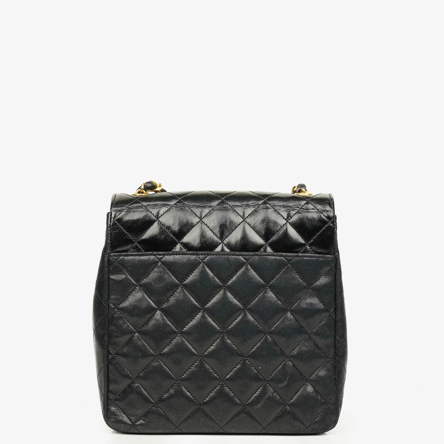 Chanel Black Quilted Leather Square Single Flap Bag