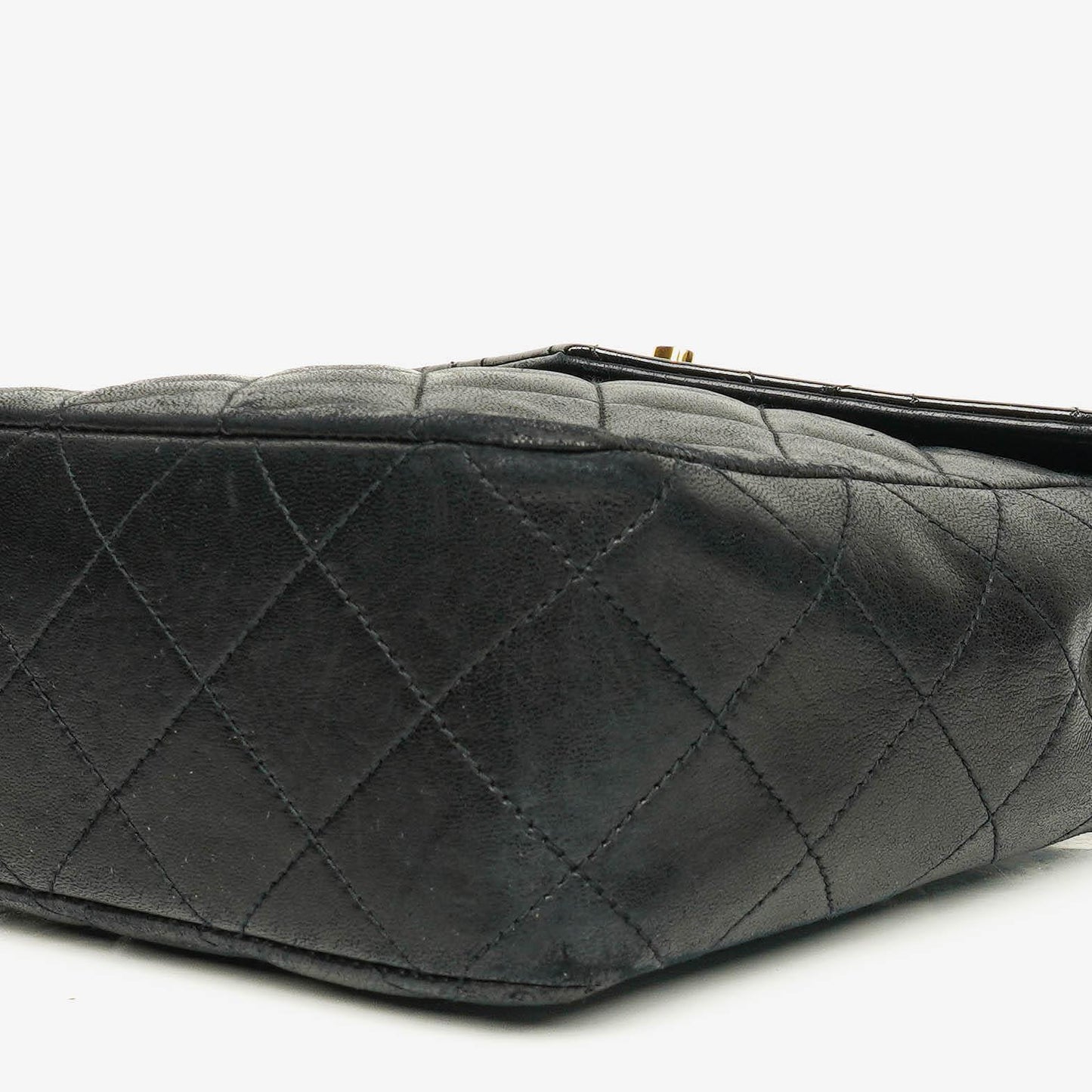 Chanel Black Quilted Leather Square Single Flap Bag