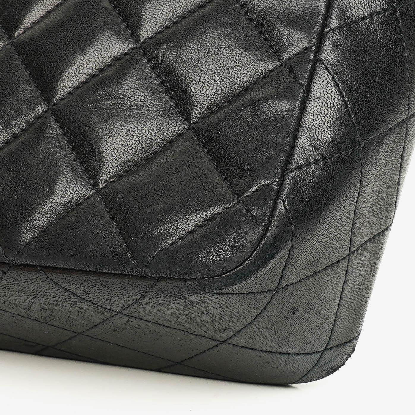 Chanel Black Quilted Leather Square Single Flap Bag