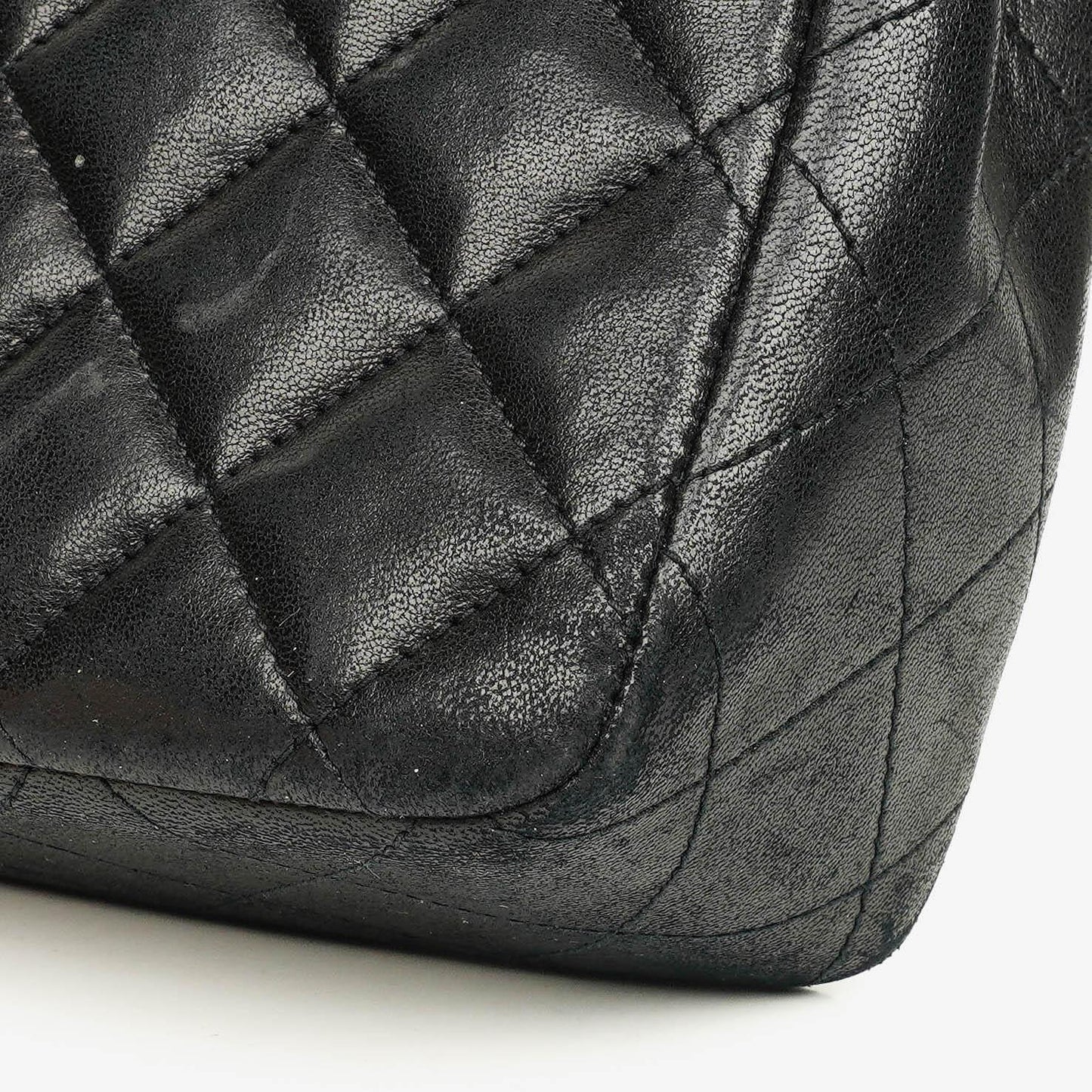 Chanel Black Quilted Leather Square Single Flap Bag